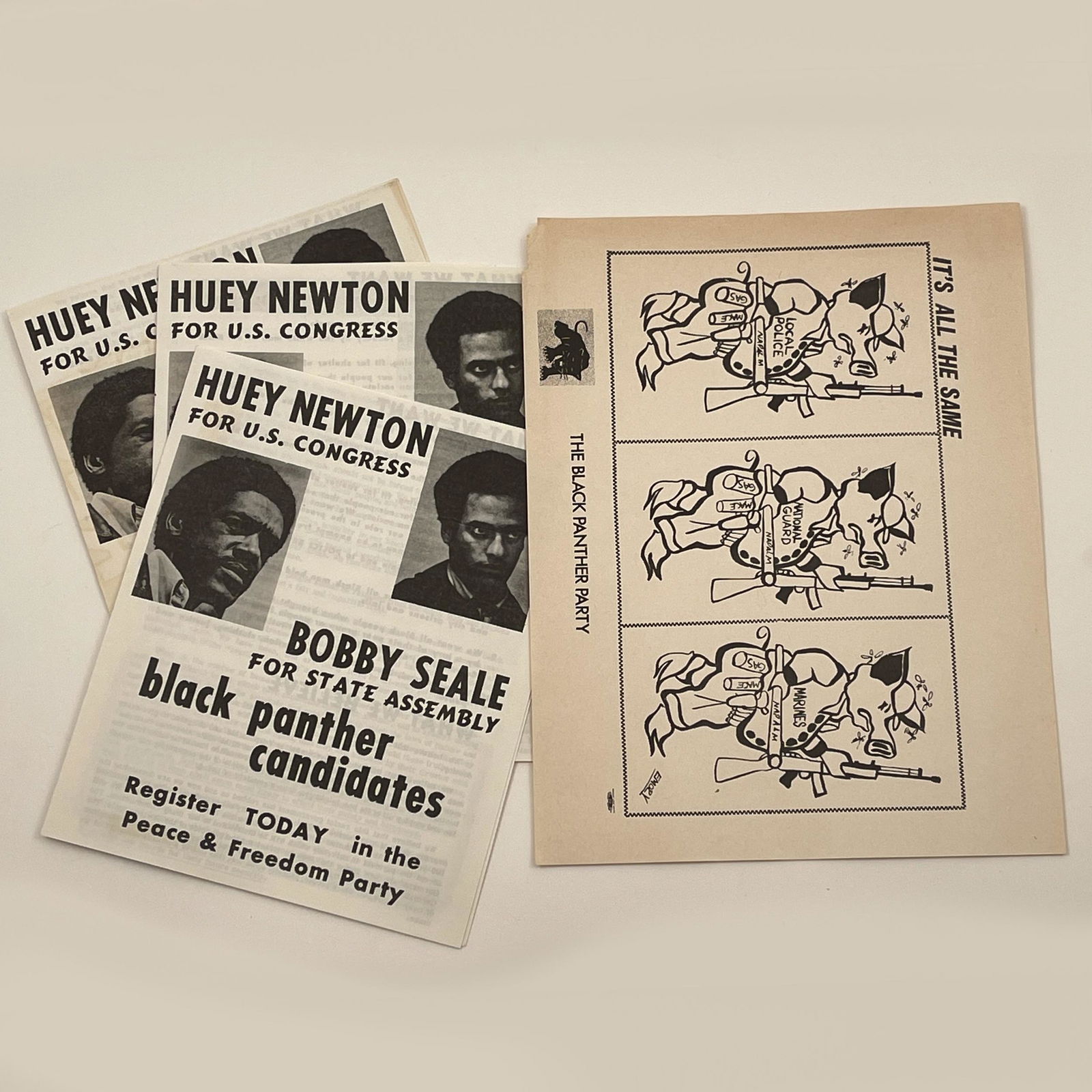 Black Panther Activism Buttons and Ephemera Stickers (1 of 5)