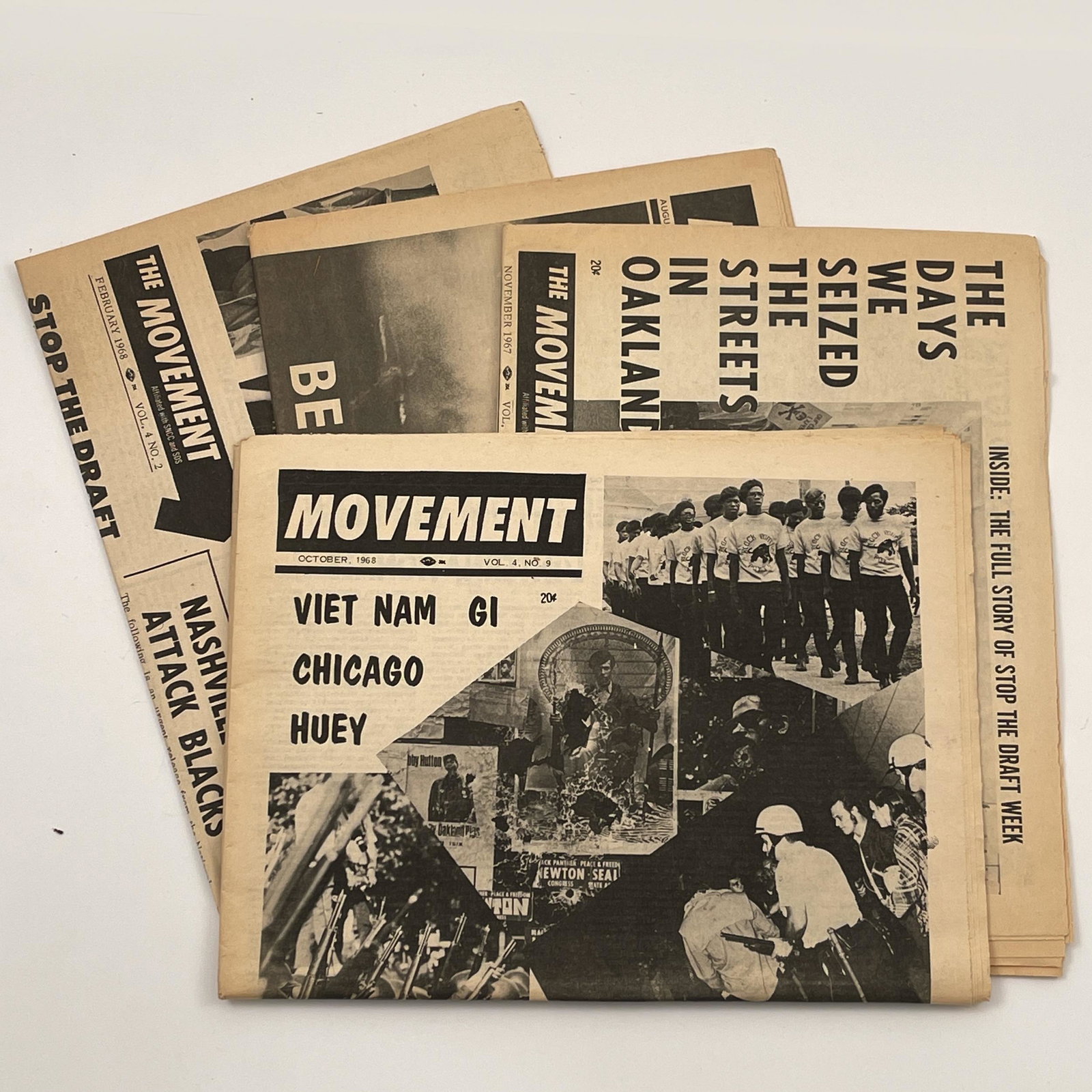Vintage Civil Rights Black Panther Ephemera: Vintage Civil Rights Black Panther Ephemera. Including 3 The Movement Papers and Rally Flyers.
