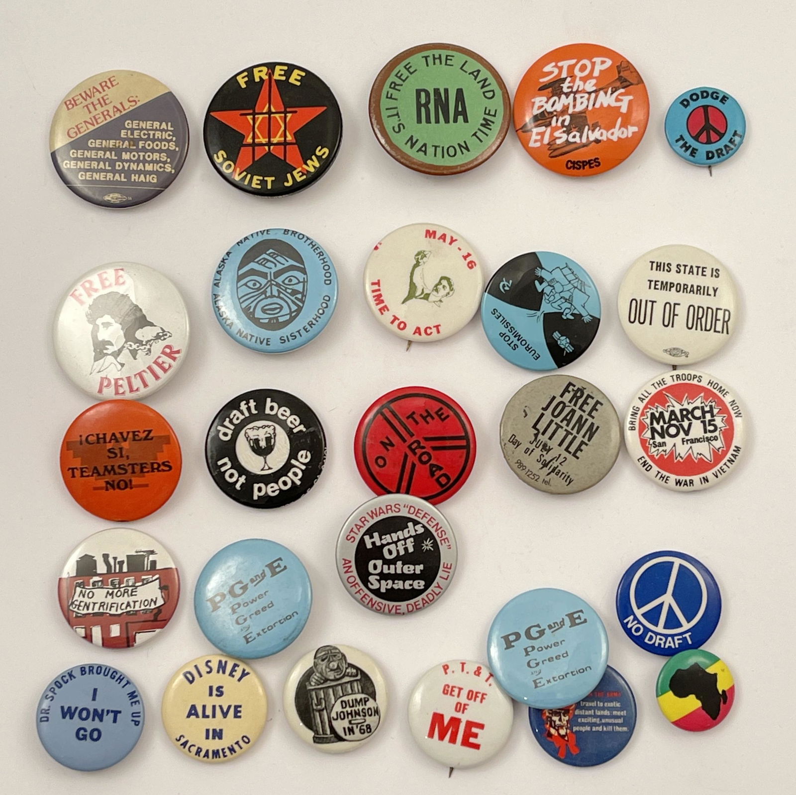 70 Vintage Various Protest Buttons Pinbacks (1 of 4)
