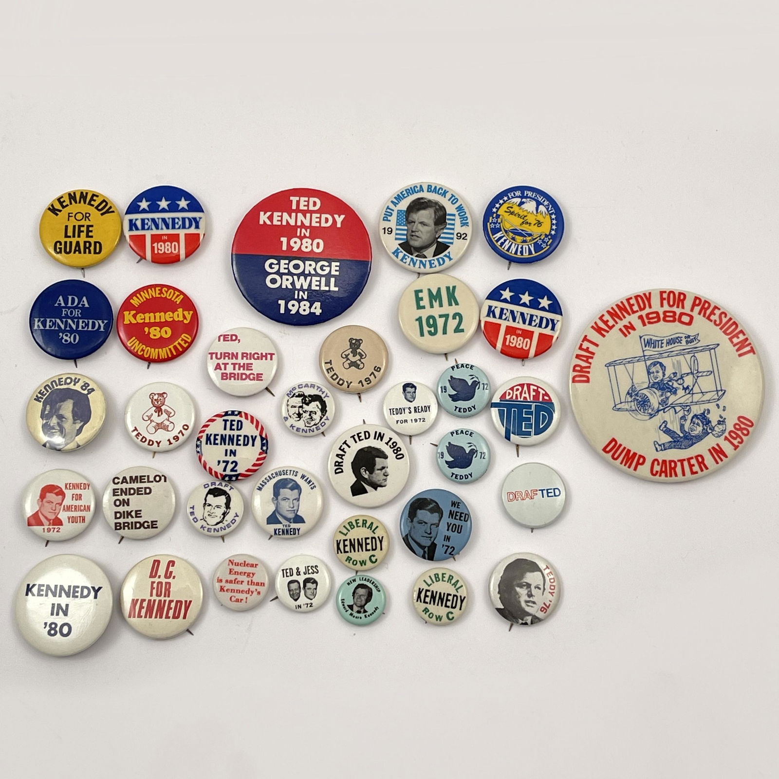 Large Group Ted Edward Kennedy Campaign Buttons (1 of 4)