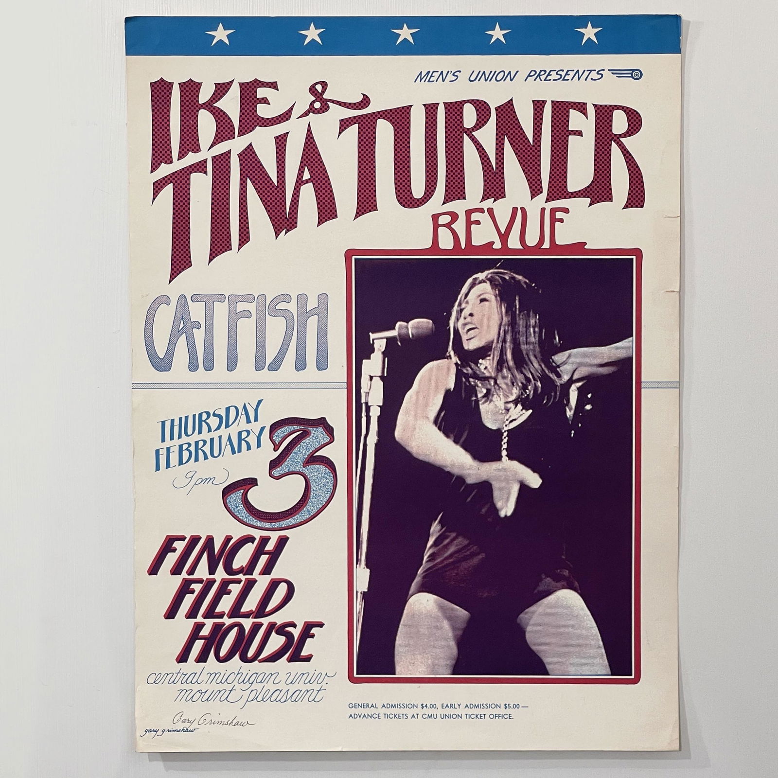 Signed Grimshaw Ike and Tina Turner Finch Field Poster (1 of 3)