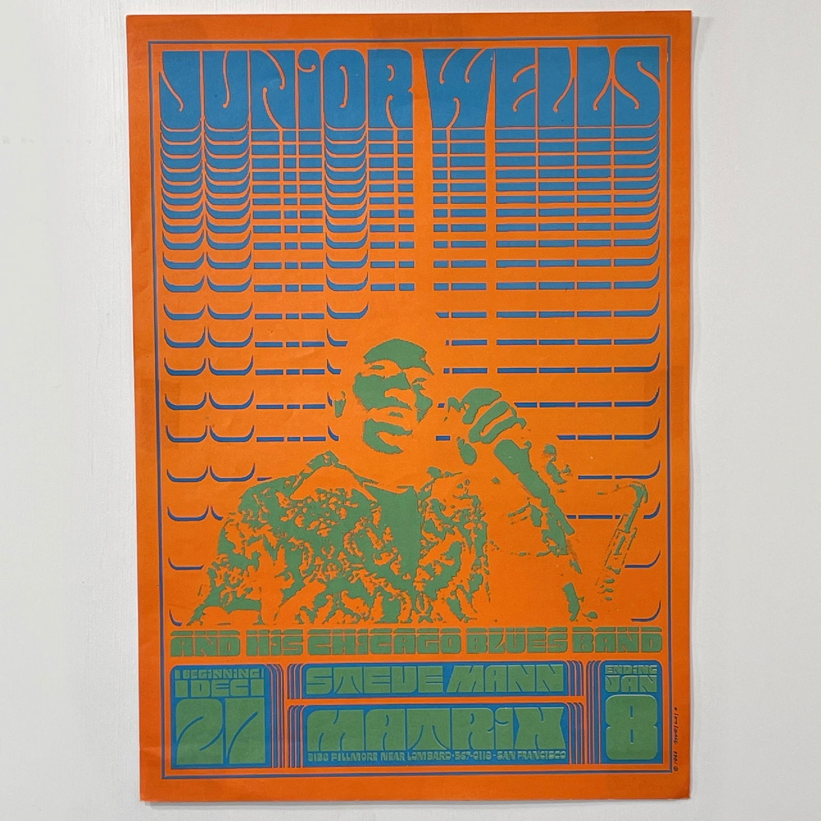 Vintage Junior Wells at Matrix Concert Poster (1 of 3)