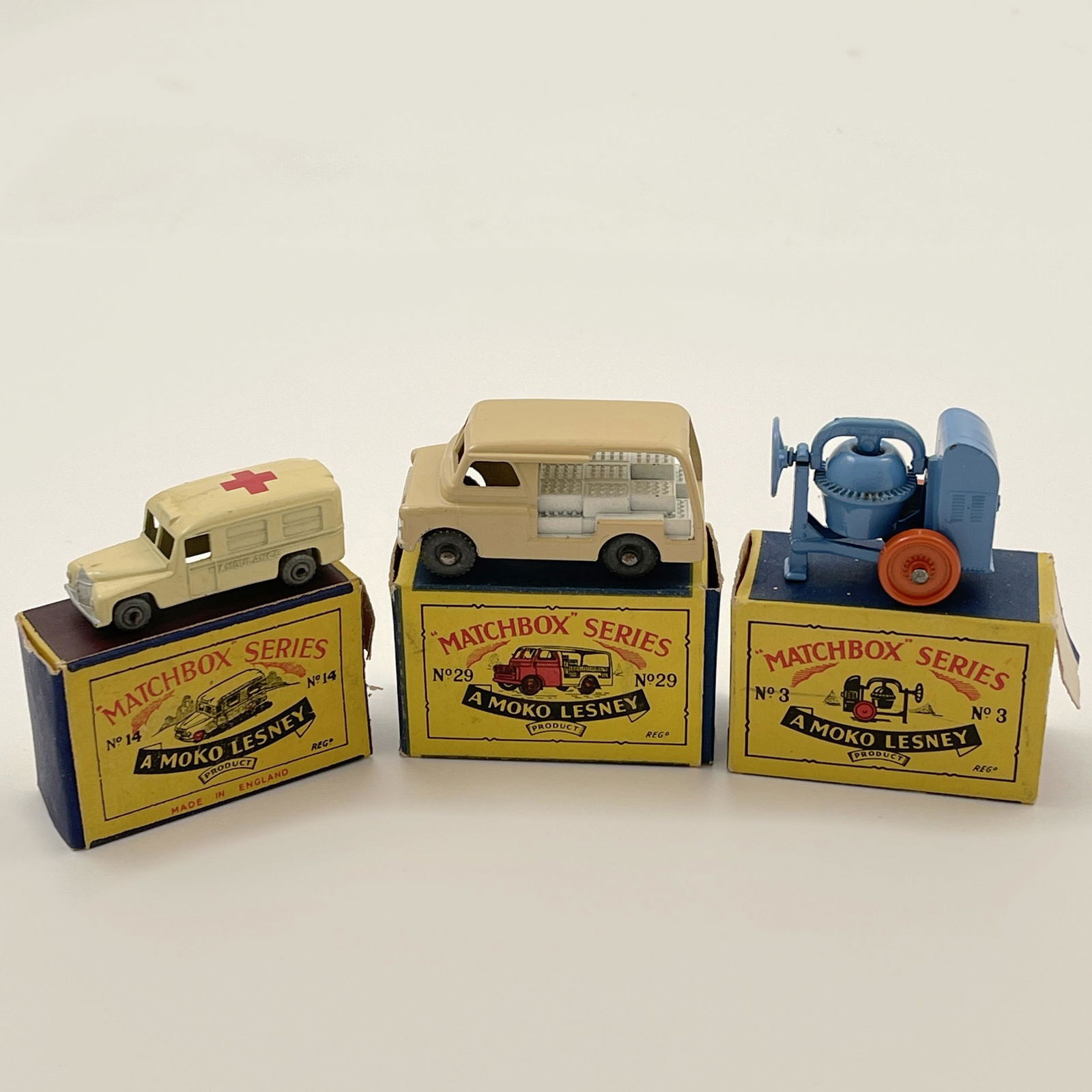 Moko Lesney Matchbox Cars No. 3 , 14 , 29 (1 of 4)