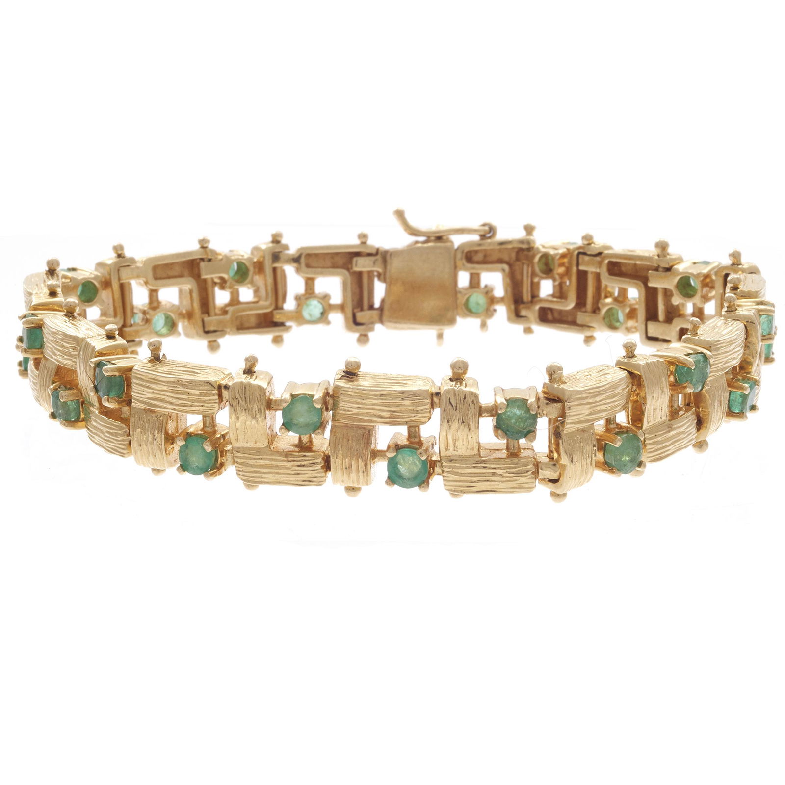 Emerald, 14k Yellow Gold Bracelet (1 of 2)