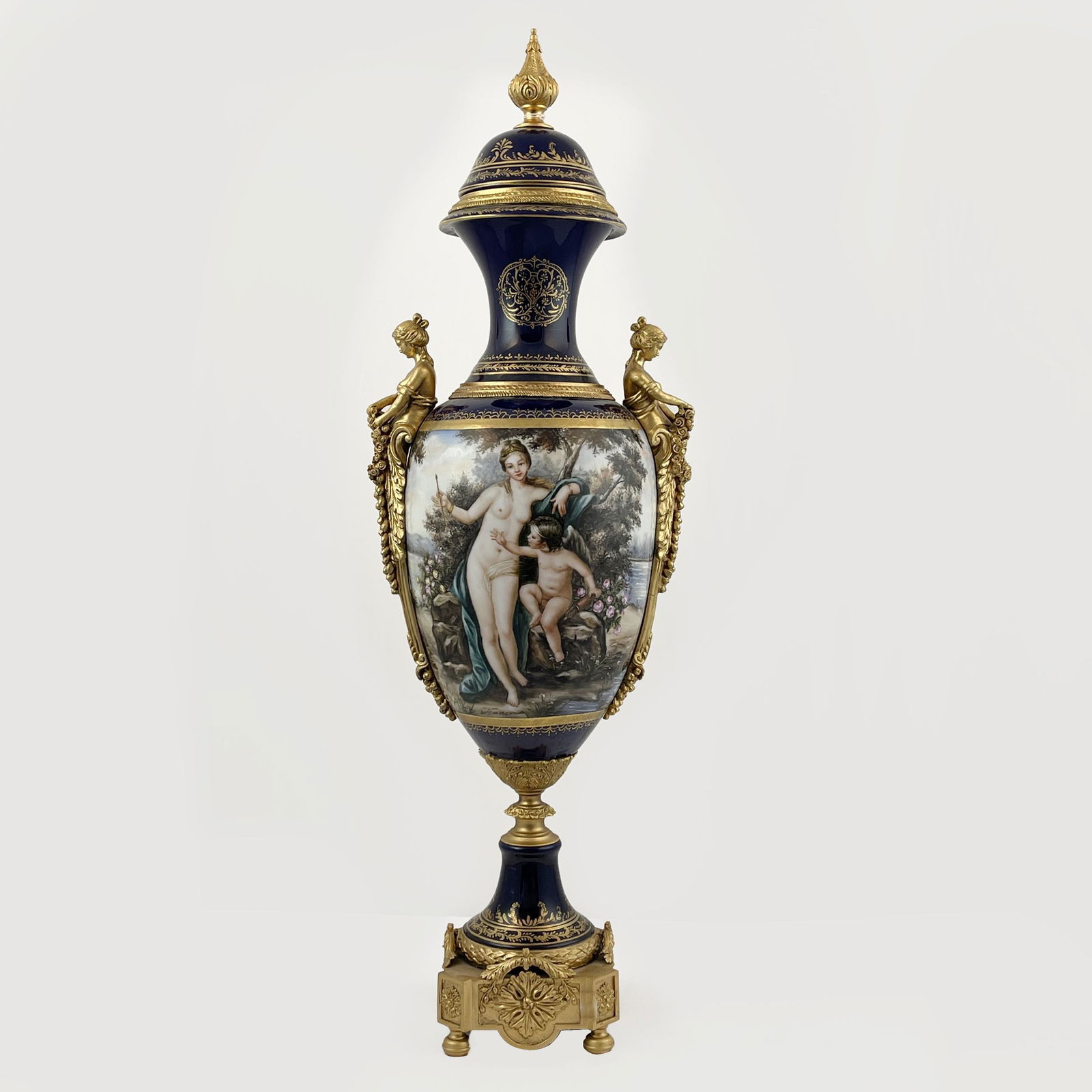 Sevres Style Gilt Bronze Mounted Porcelain Urn (1 of 6)
