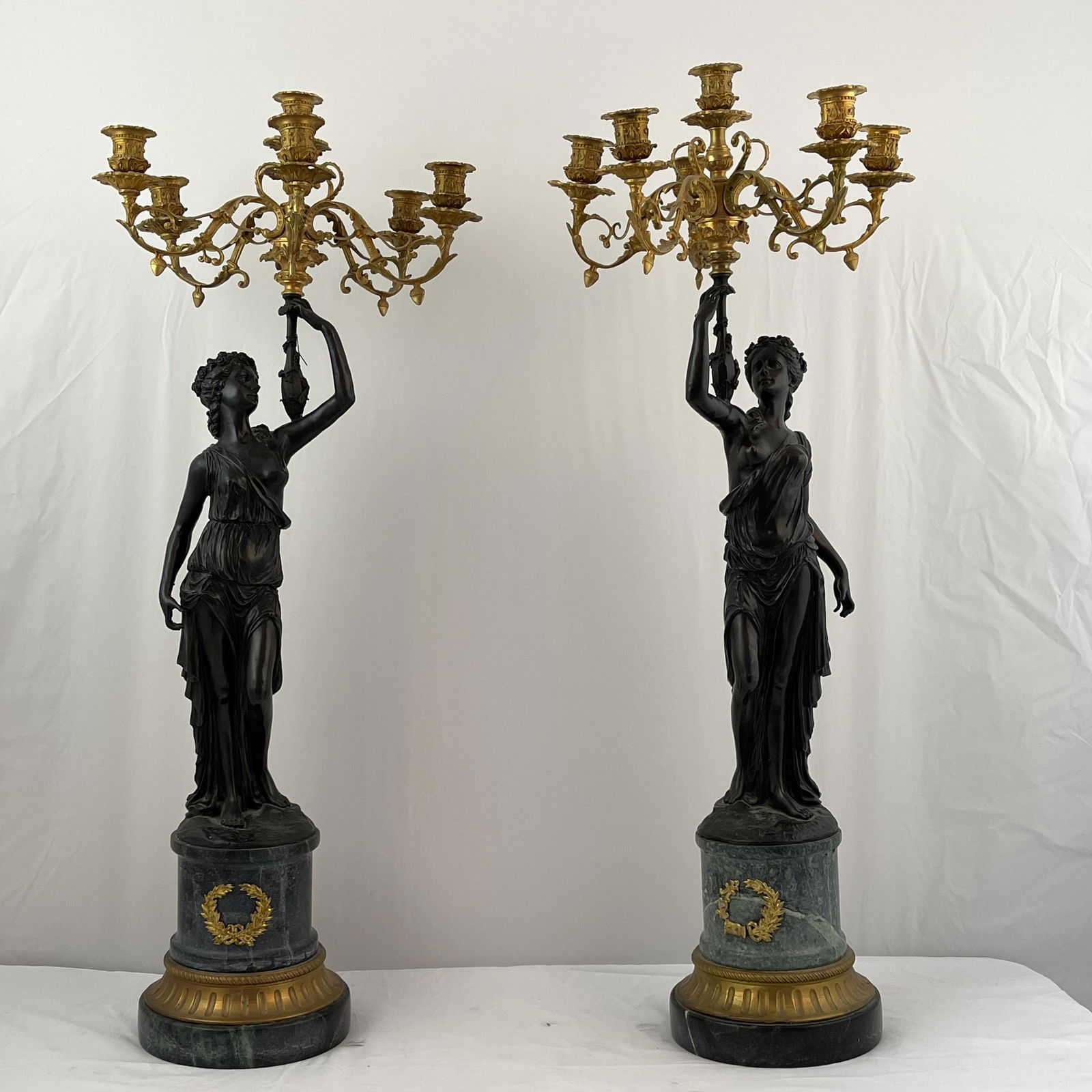 Pair French Empire Style Candelabra (1 of 3)