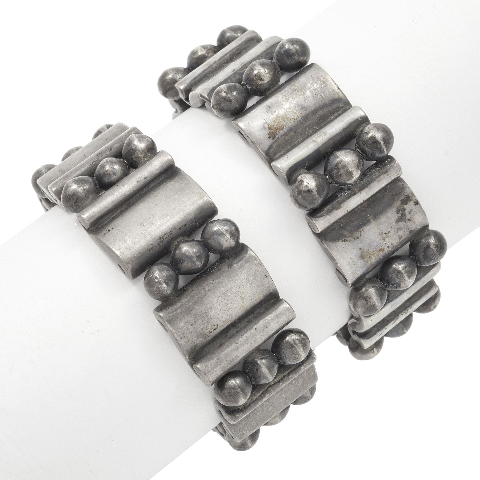 Pair of Hector Aguilar Sterling Silver Bracelets (1 of 2)