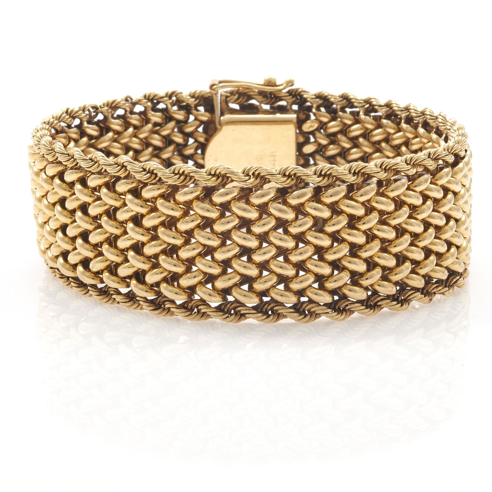 14k Yellow Gold Mesh Link Bracelet (1 of 3)