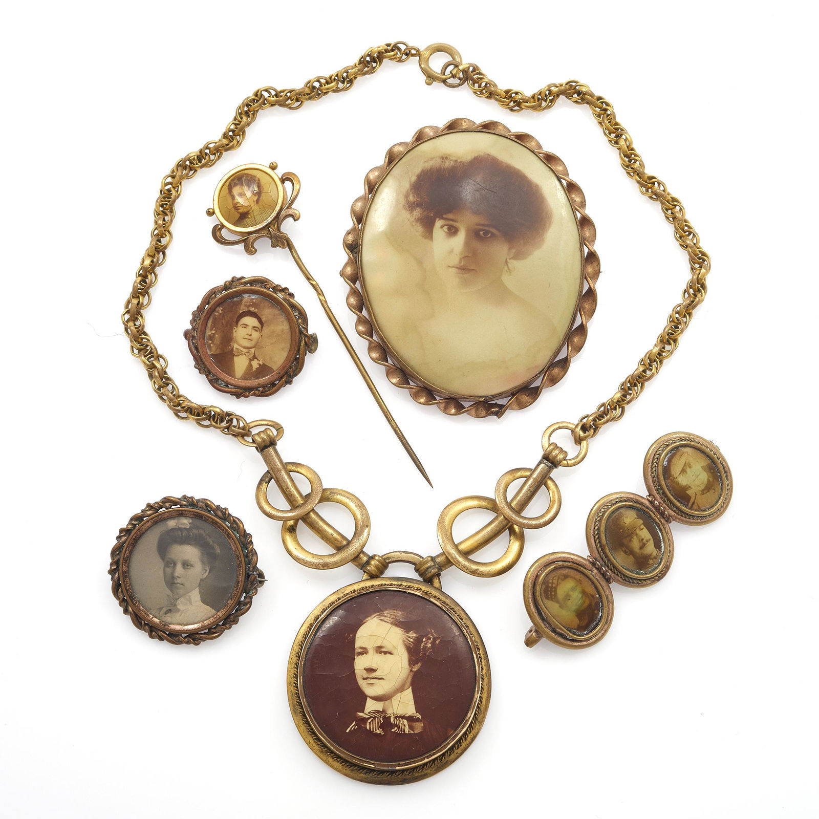 Collection of Antique Photograph Jewelry (1 of 2)