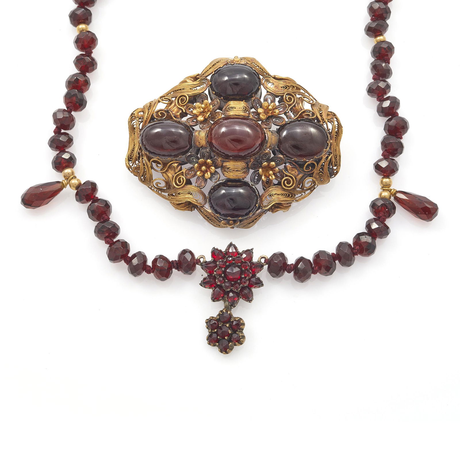 Victorian Garnet, 14k, Gilt Jewelry Items (1 of 3)
