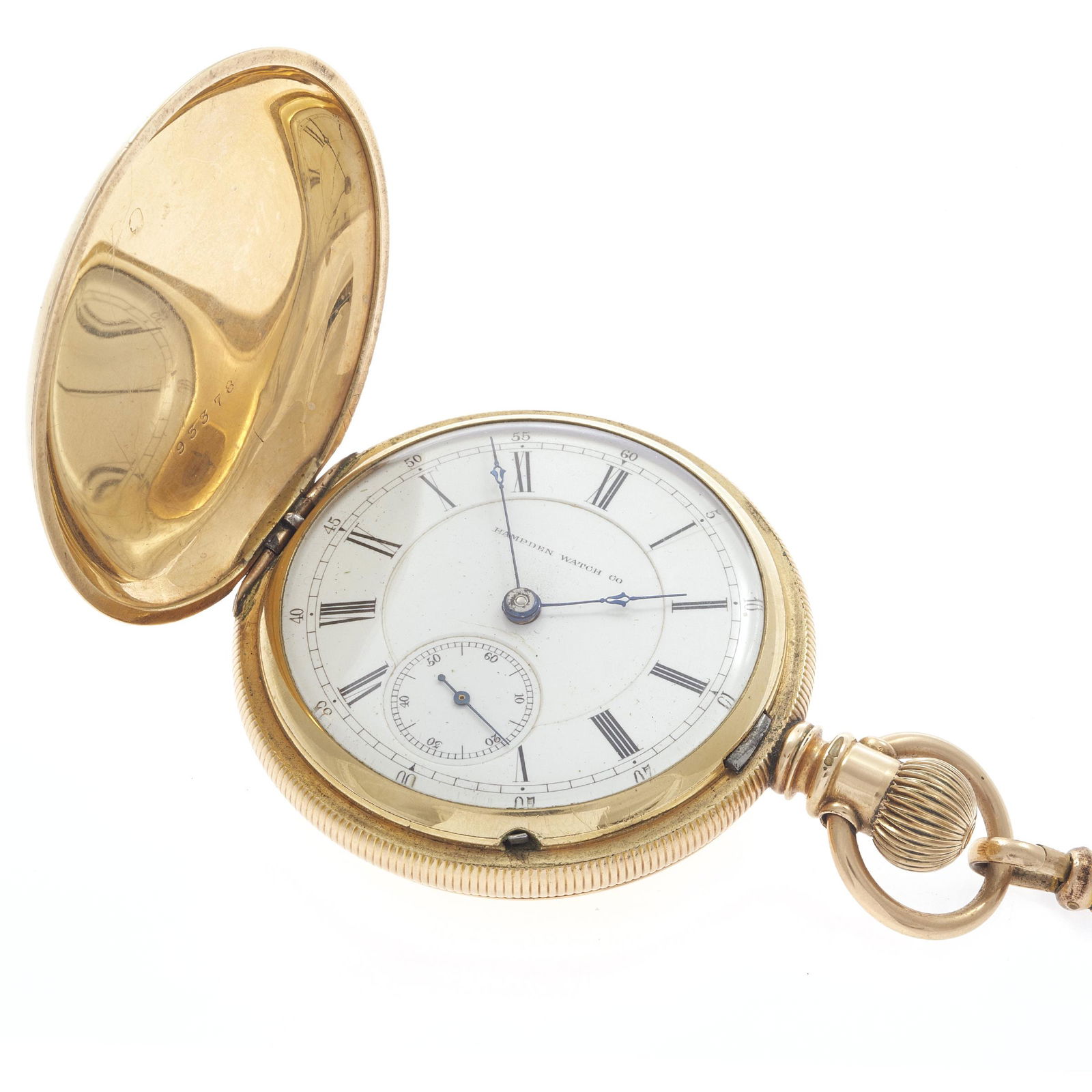 Hampden Perry Gold-Filled Hunting Case Pocket Watch (1 of 4)