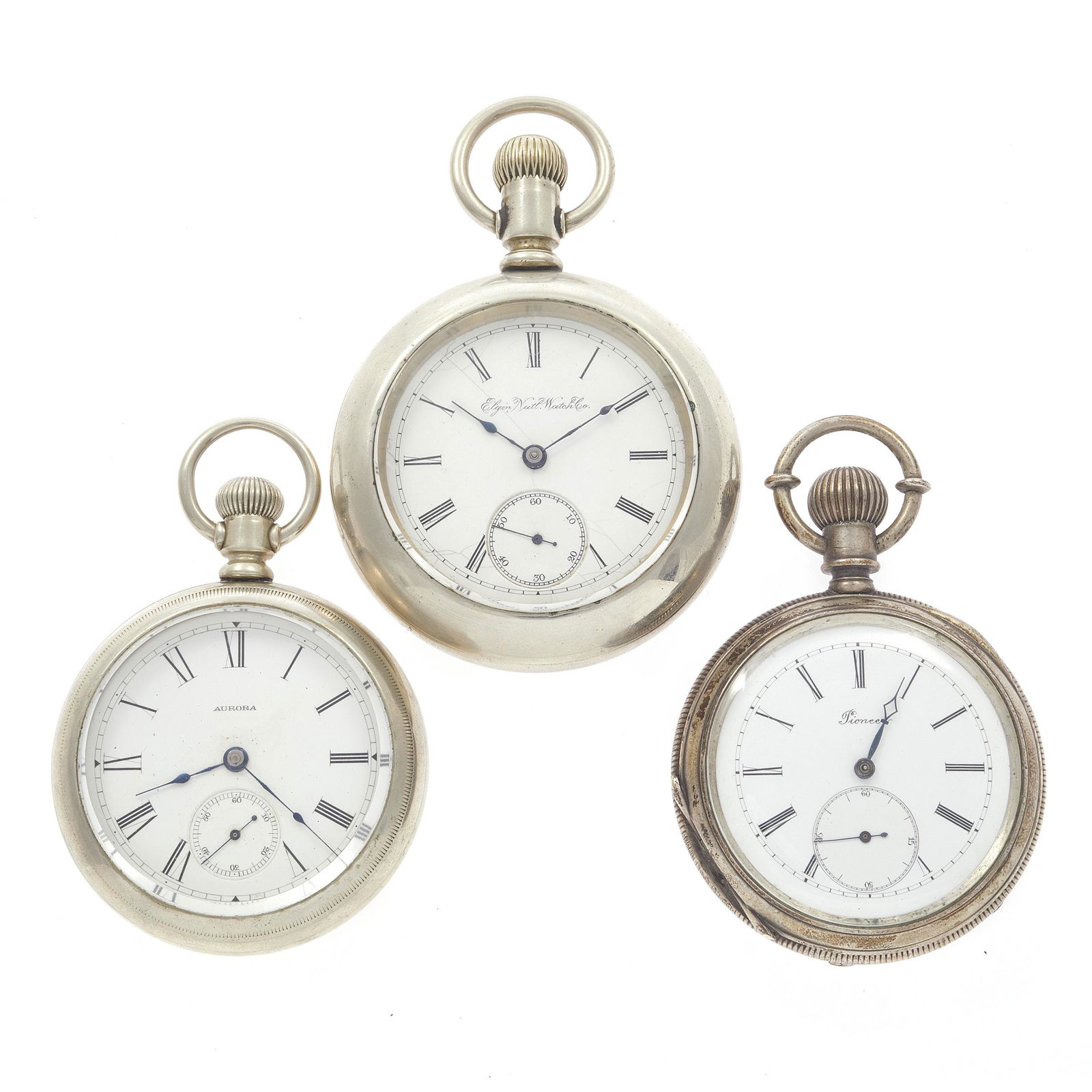 Collection of Three Open Face Pocket Watches (1 of 4)