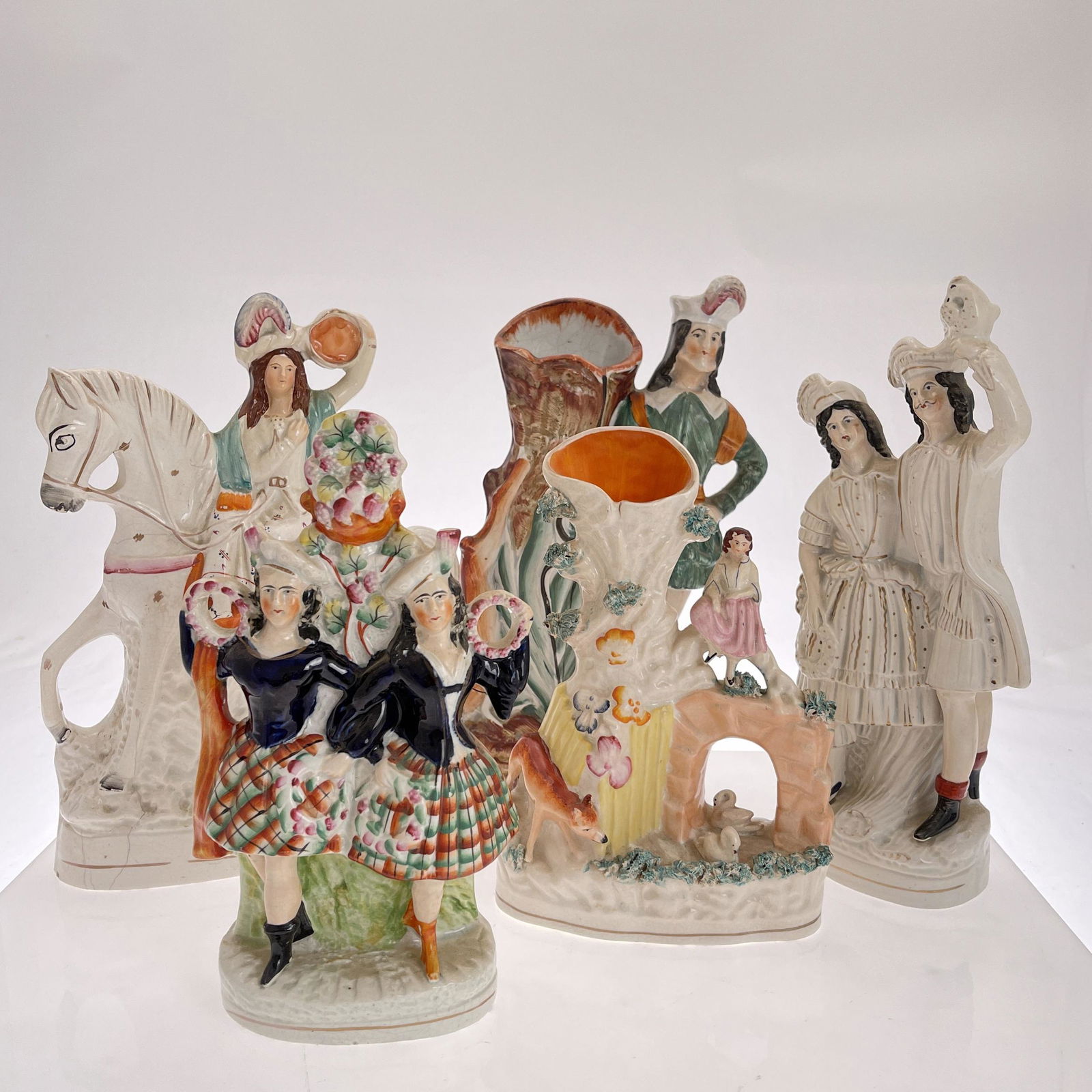 Staffordshire Pottery Figure of a Hunter (1 of 3)