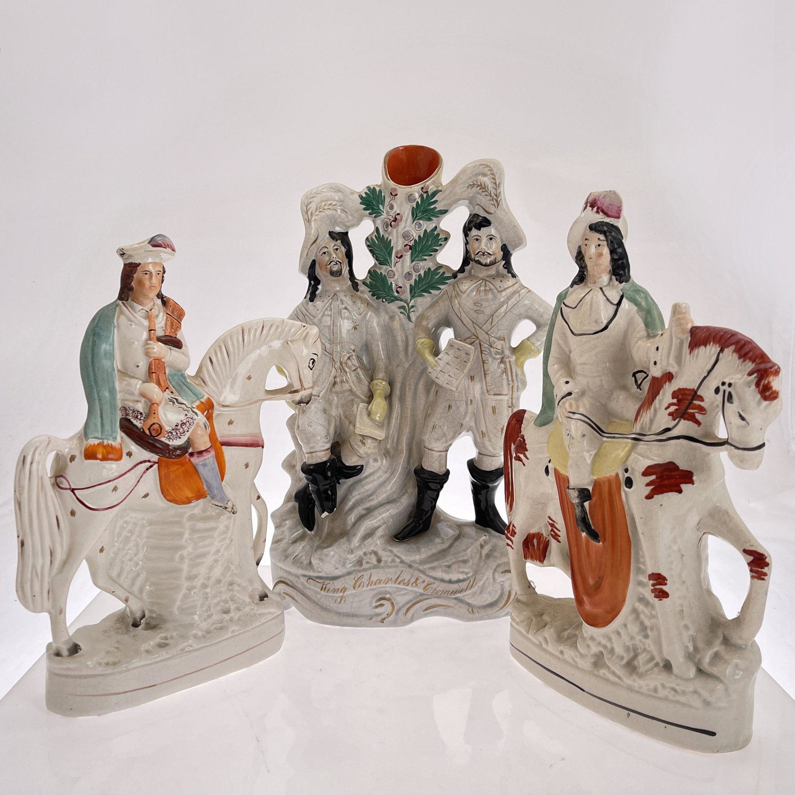 Staffordshire Figures of Cromwell and Charles II (1 of 6)