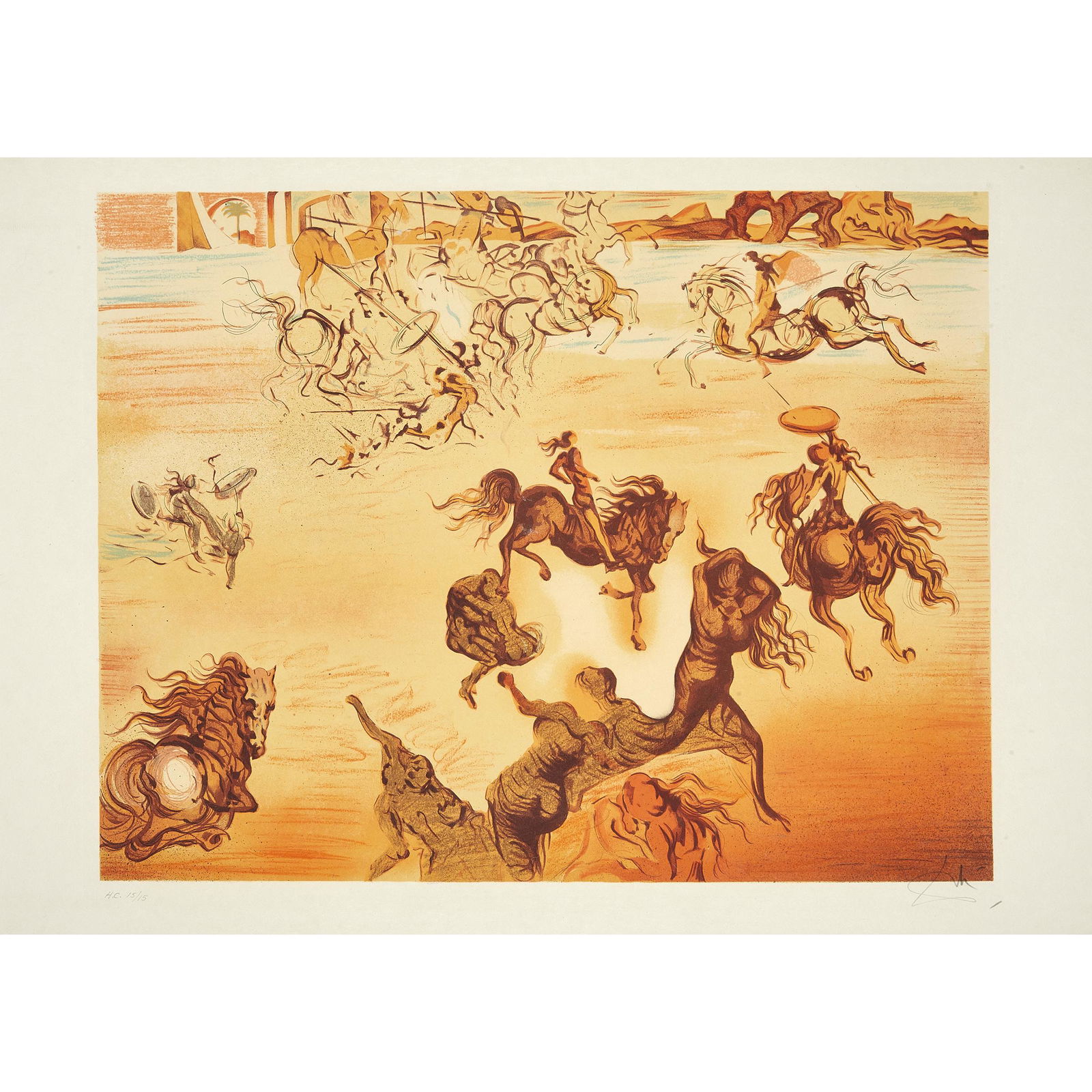 After Salvador Dali (Spanish, 1904-1989) Les Reveurs, (1 of 6)