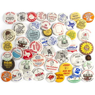 50 Vintage Agriculture Farming Buttons Pinbacks: 50 Vintage Agriculture Farming Buttons Pinbacks