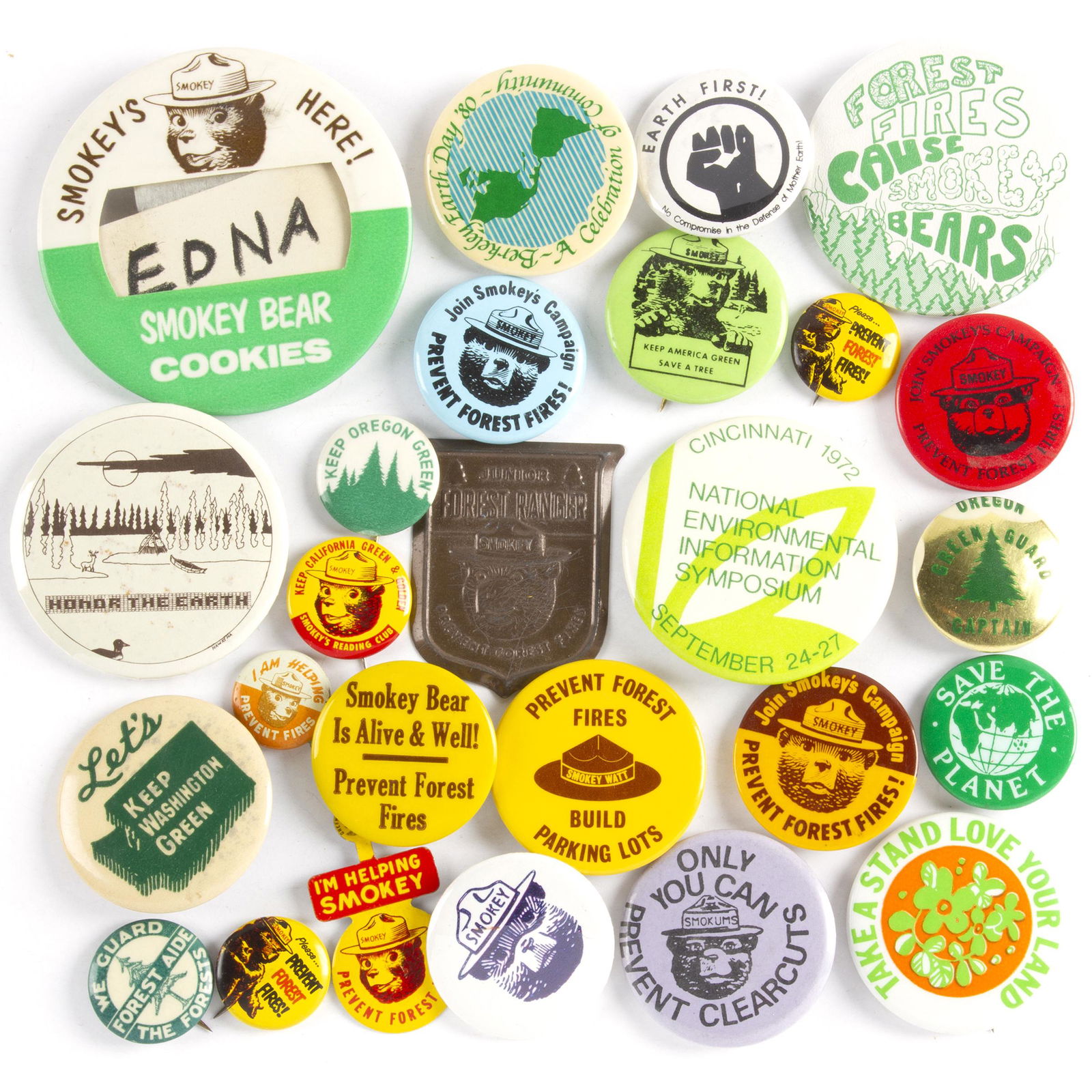 25 Vintage Smokey The Bear Save Forests Buttons (1 of 1)
