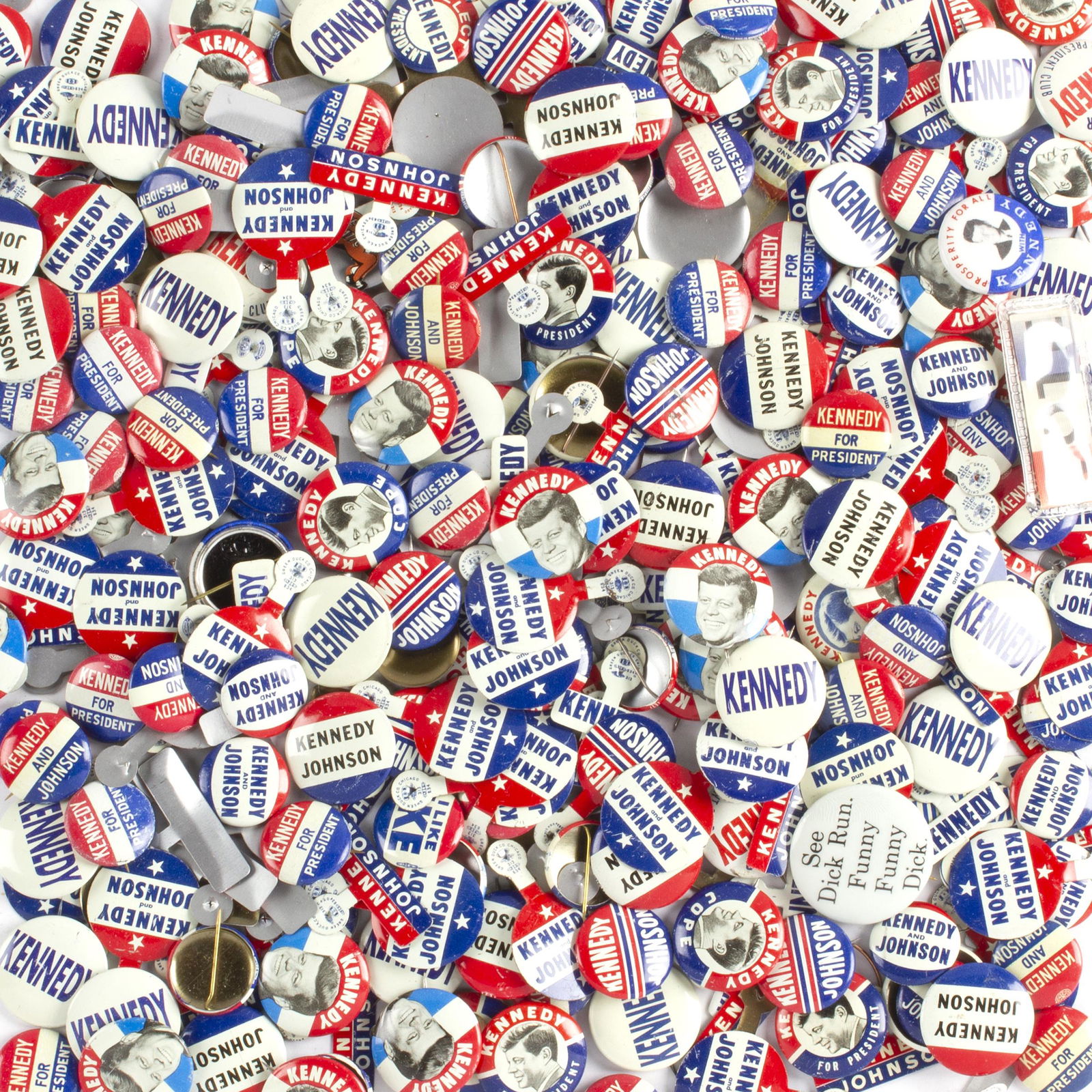 Large Lot of Vintage JFK Kennedy Johnson LBJ Buttons (1 of 1)