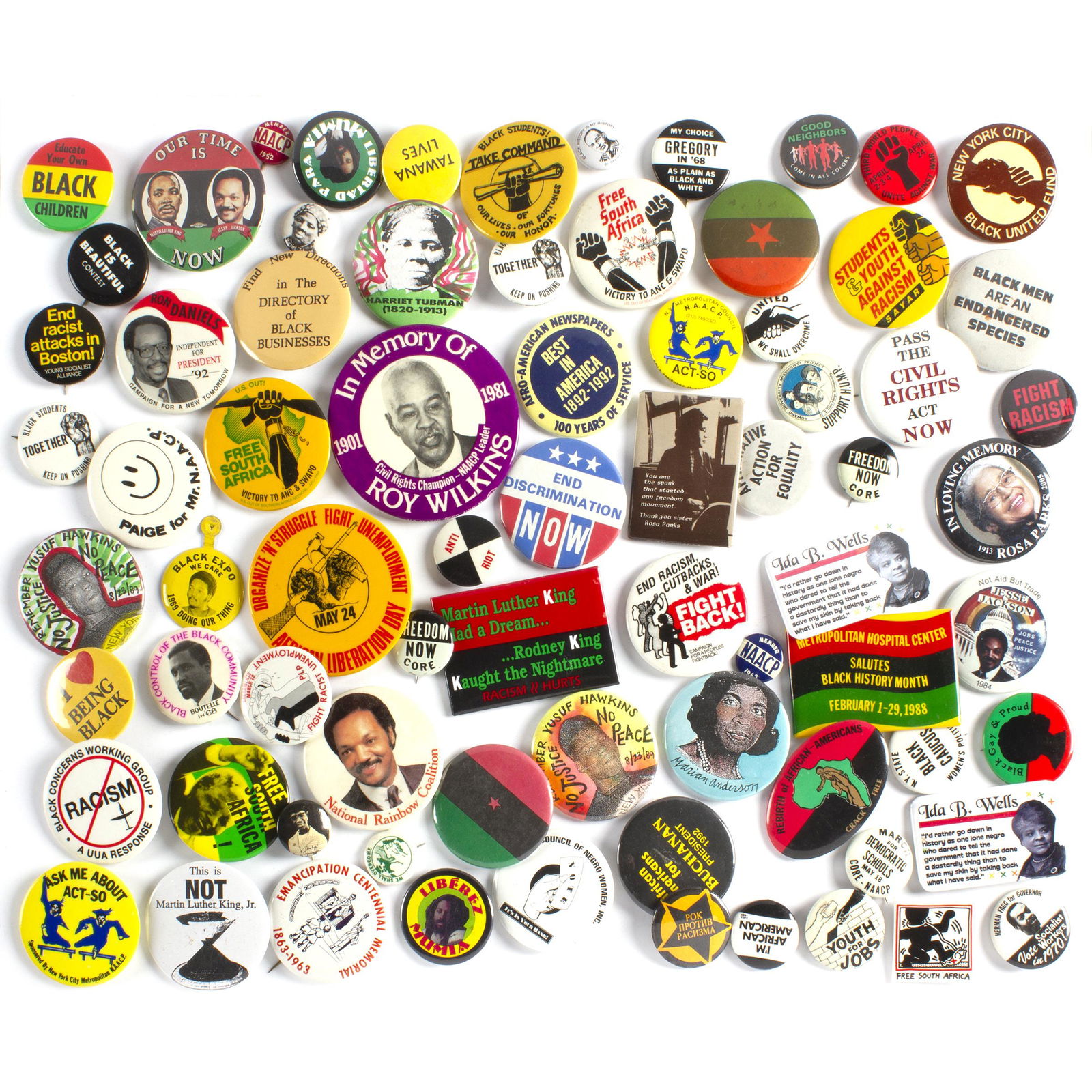 75 1970s 1980s Civil Rights Issue Buttons (1 of 1)