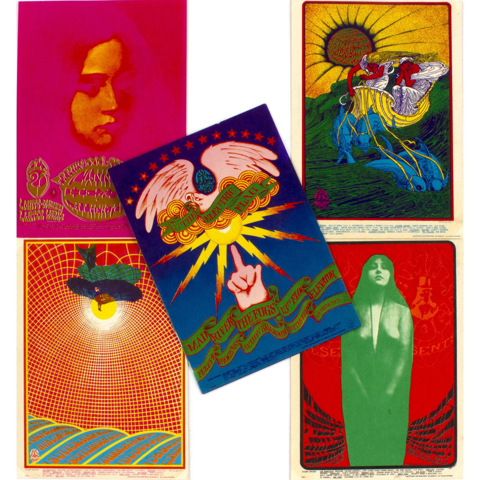 5 Vanilla Fudge Canned Heat Charlatans Postcards (1 of 2)