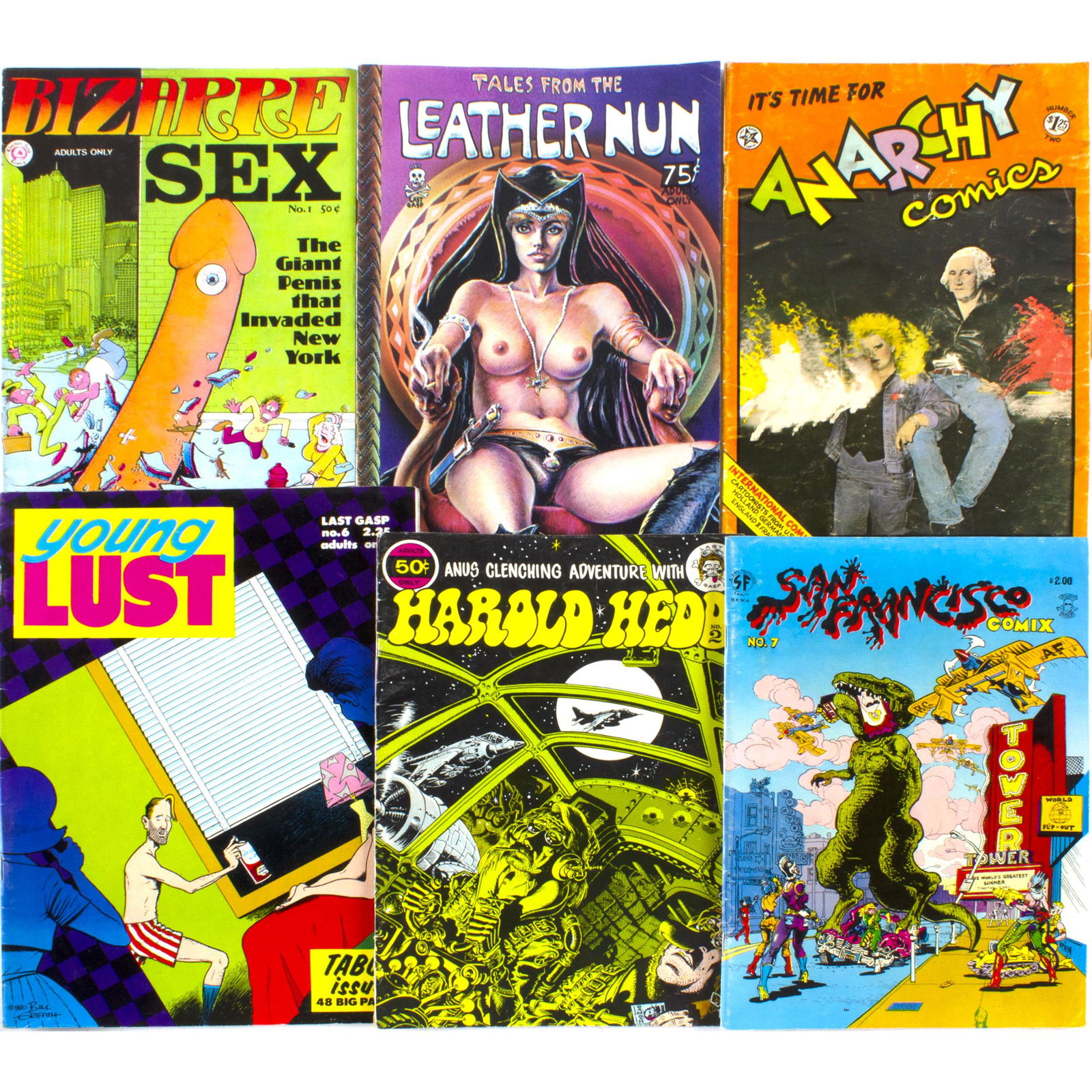 Lot of 6 Underground Comics Anarchy Harold Head etc. (1 of 1)