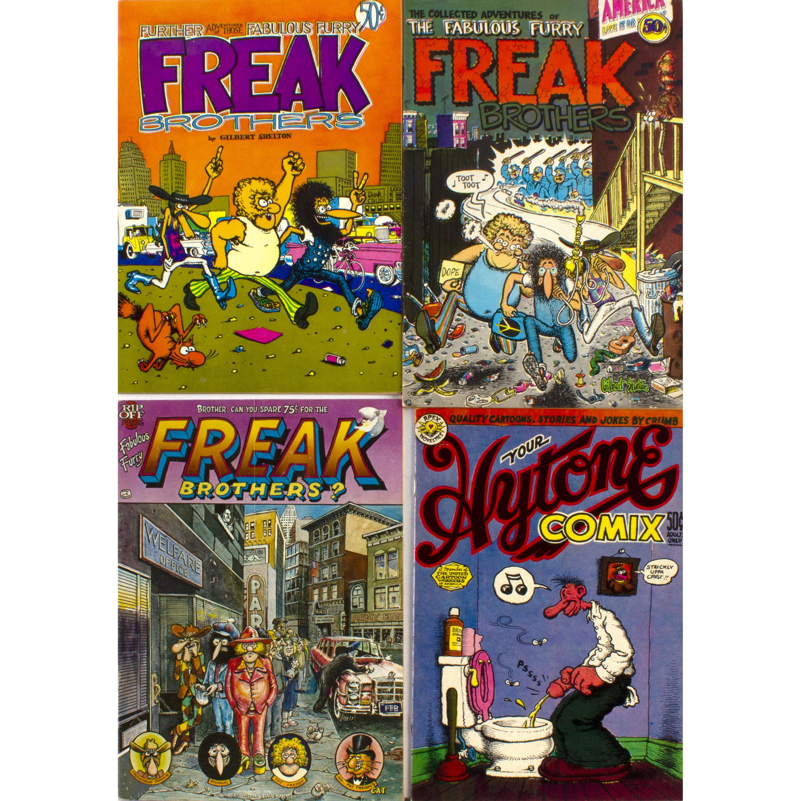 4 Underground Comics Freak Brothers HyTone Shelton (1 of 1)