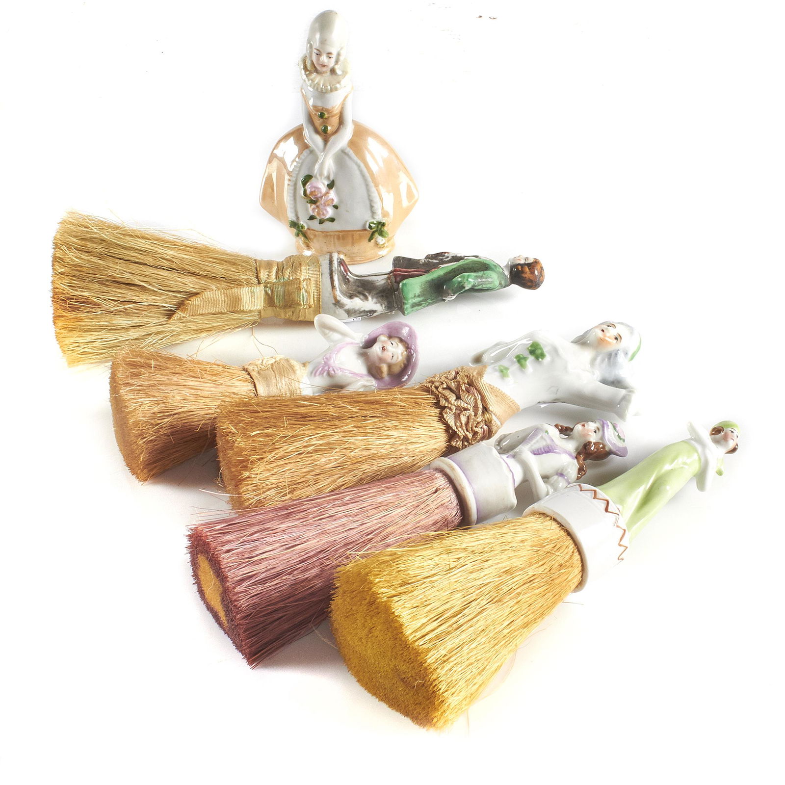 Vintage Porcelain Half Doll Whisk Brooms (1 of 1)