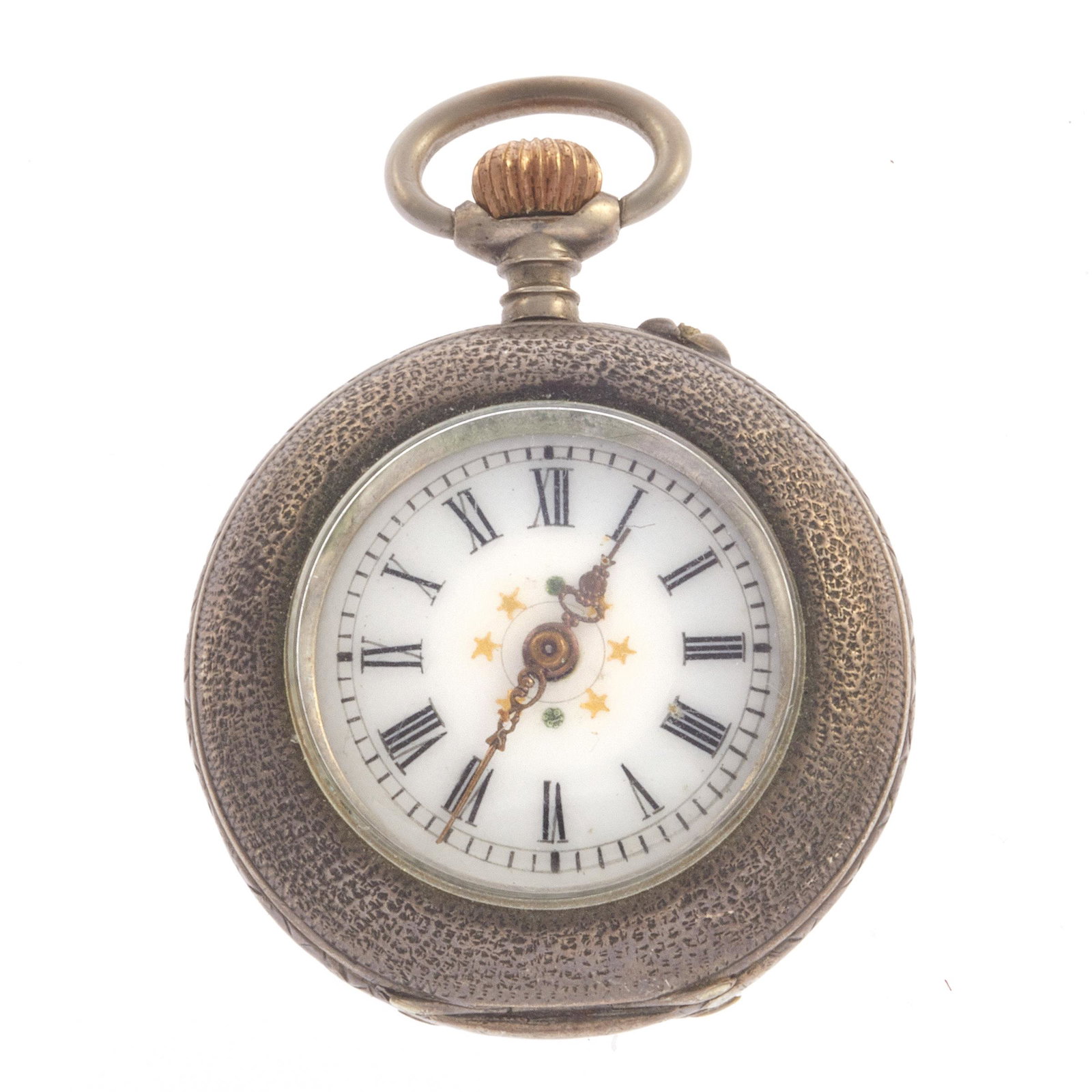 Ladies Enamel, Silver Swiss Pocket Watch (1 of 3)