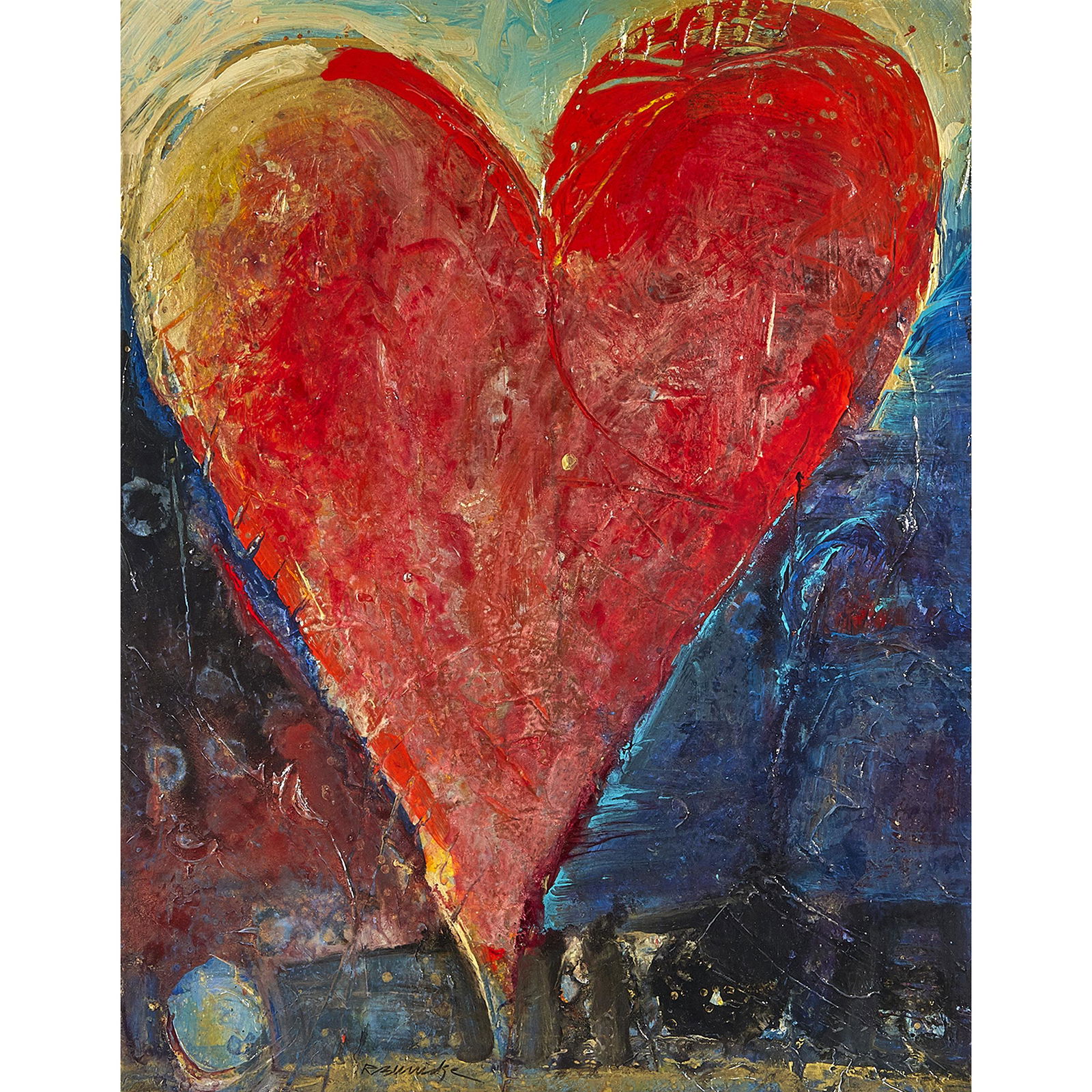 Acrylic Abstract Heart (1 of 4)