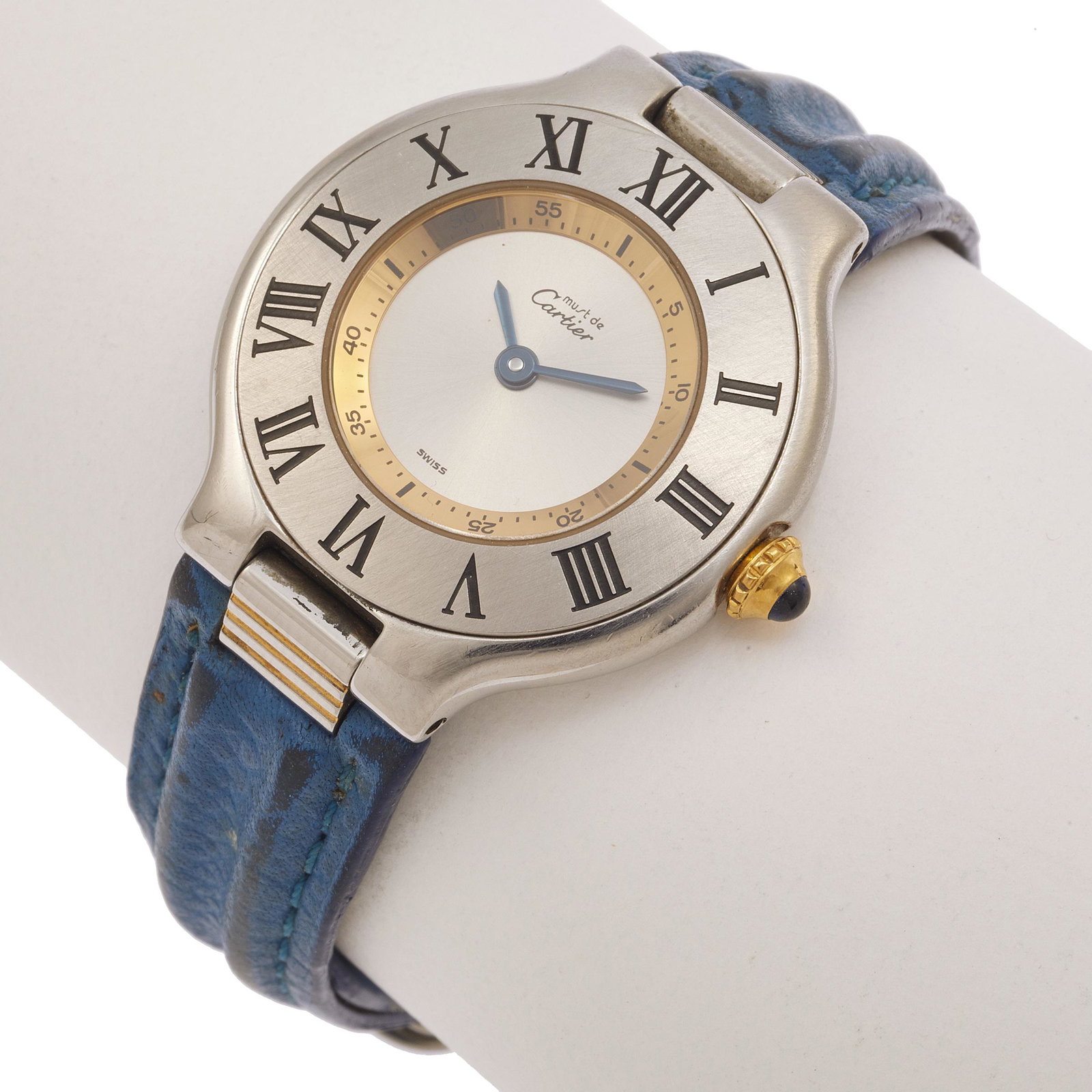 Cartier Must de, Stainless Steel, Leather Wristwatch (1 of 3)