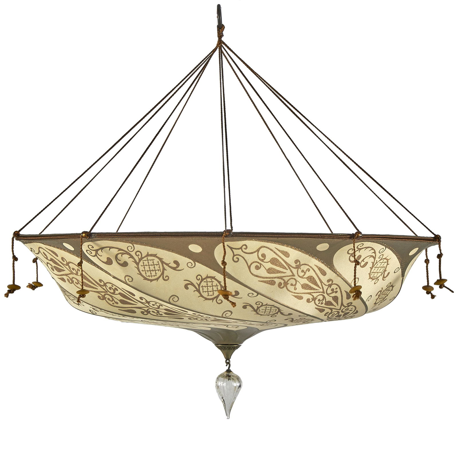 Pair Fortuny Silk Light Fixtures (1 of 3)