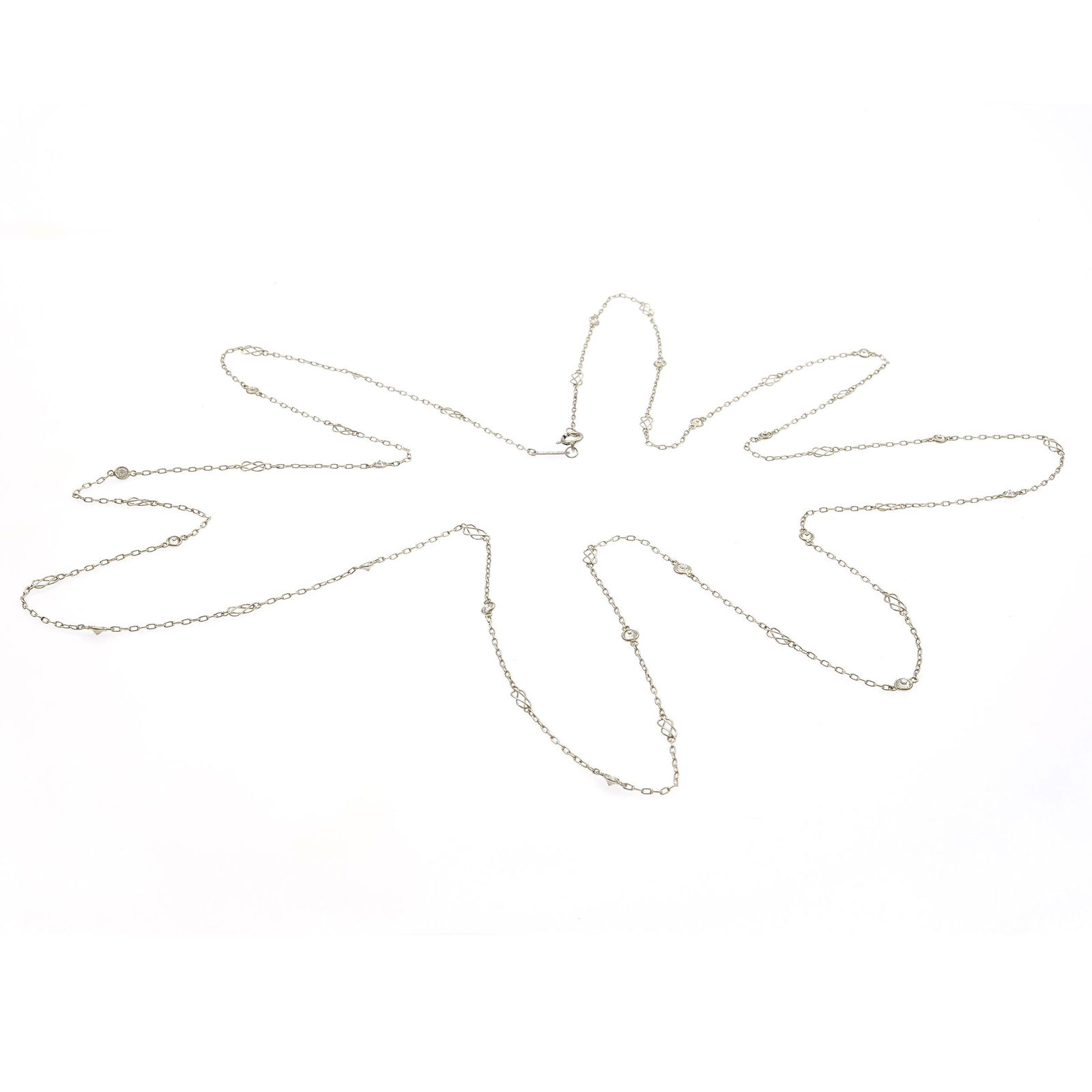 Diamond "By the Yard," Platinum Necklace (1 of 2)