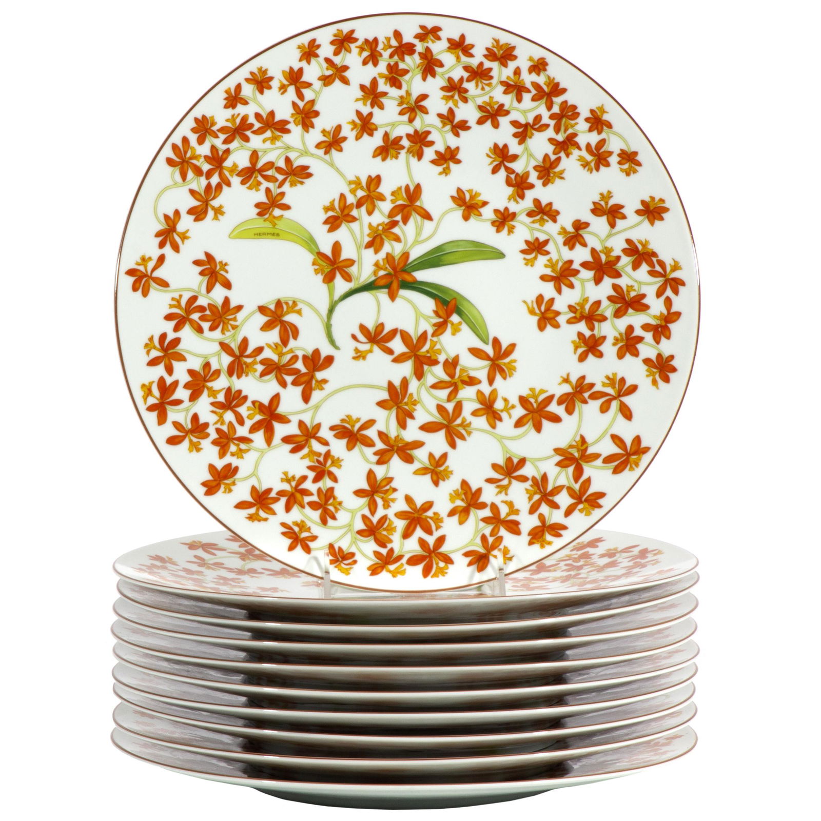 HERMES Jardin des Orchidées 陶器皿 Hermes Jardin des Orchidees Porcelain Dinnerware - Ark