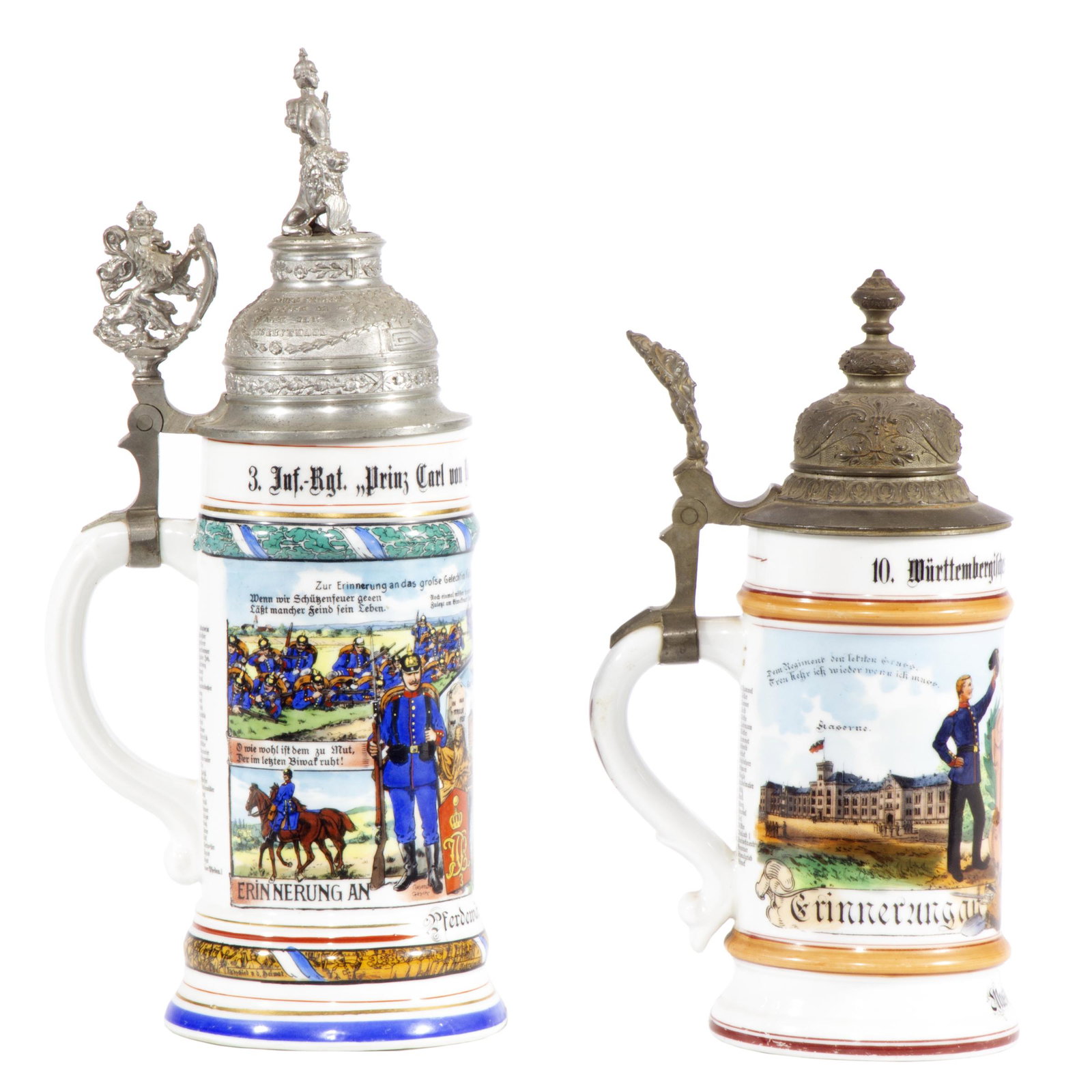 Two German Regimental Beer Steins (1 of 4)