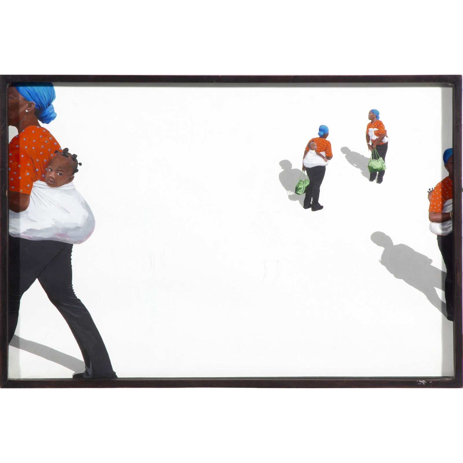 Carol K. Brown (b. 1945 American): 'Pedestrians 54050' 2005 Titled and signed verso 17 1/2in. x 12in. (44cm. x 30cm) Framed: 18in. x 13in. (46cm. x 33cm)