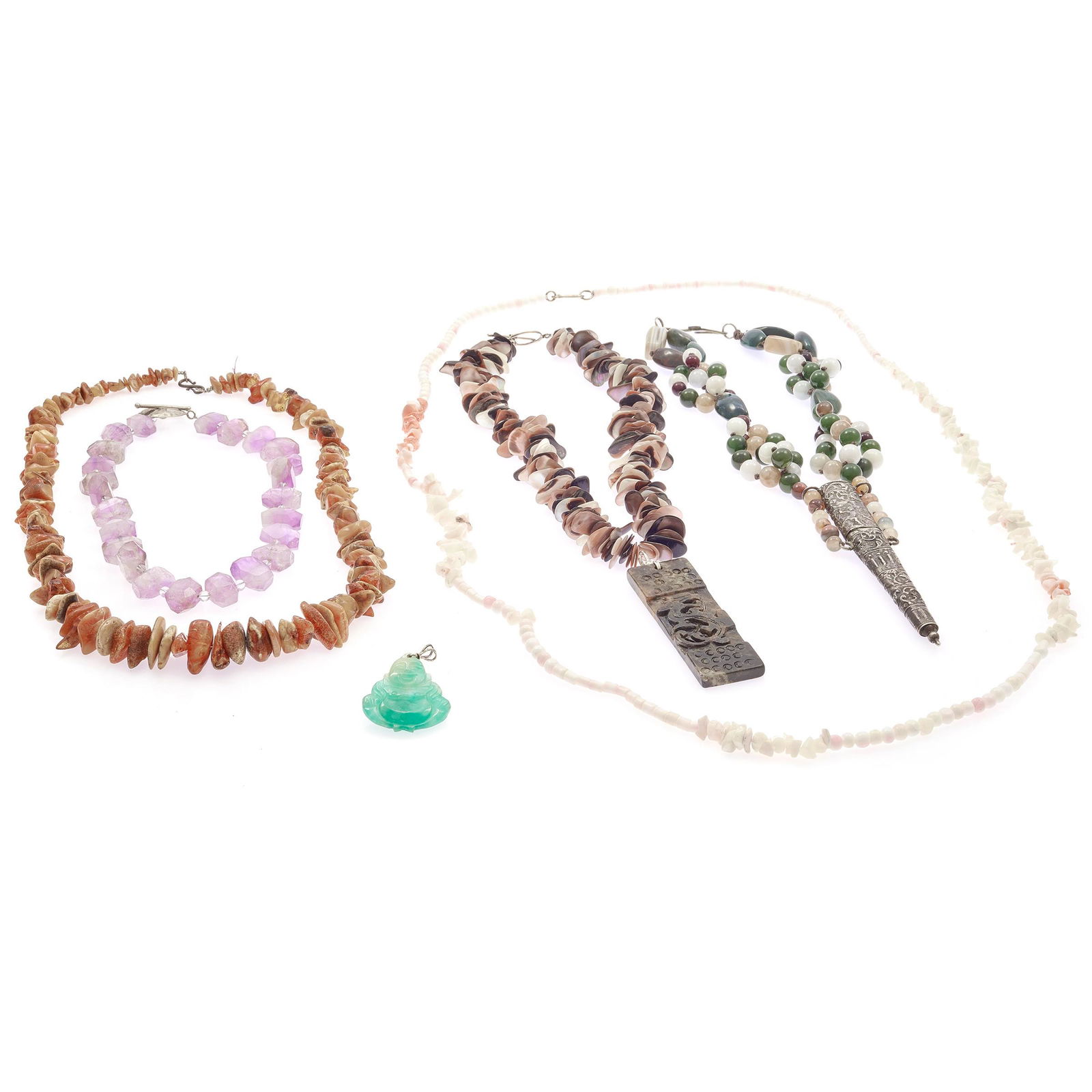 Collection of Coral, Hardstone, Silver Jewelry Items (1 of 1)