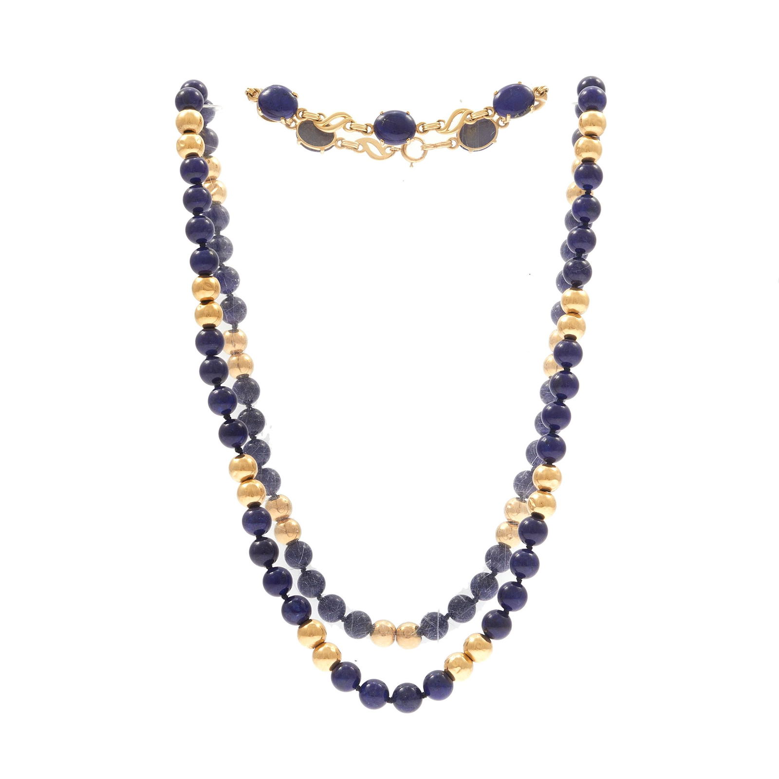 Lapis Lazuli, 14k Necklace and Bracelet (1 of 2)