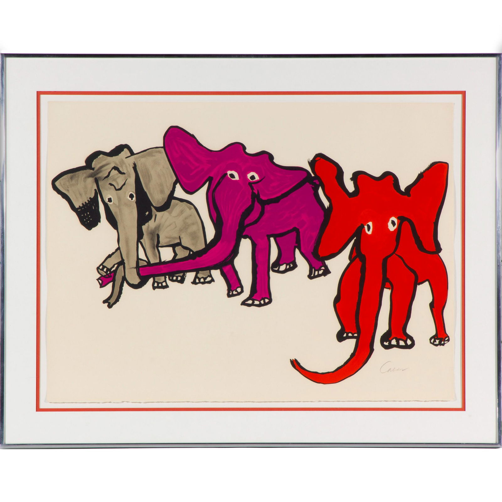 Alexander Calder (1898-1976, American) Elephants, from Our Unfinished Revolution, 1975 (1 of 4)