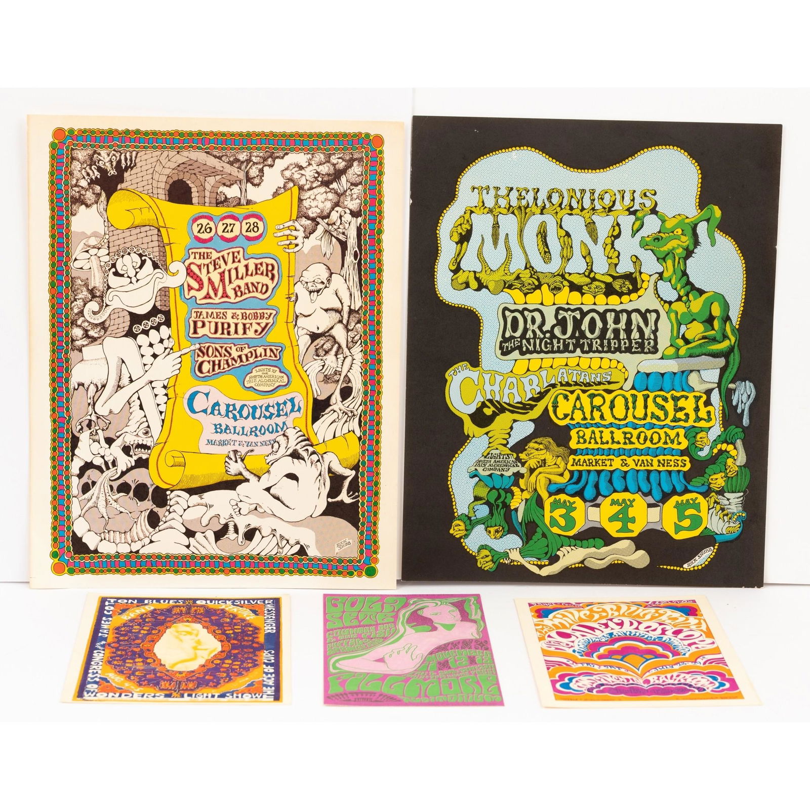 Two Steve Miller Band And Thelonious Monk Carousel Ballroom Posters AOR 2.168 & AOR 2.167 And (1 of 7)