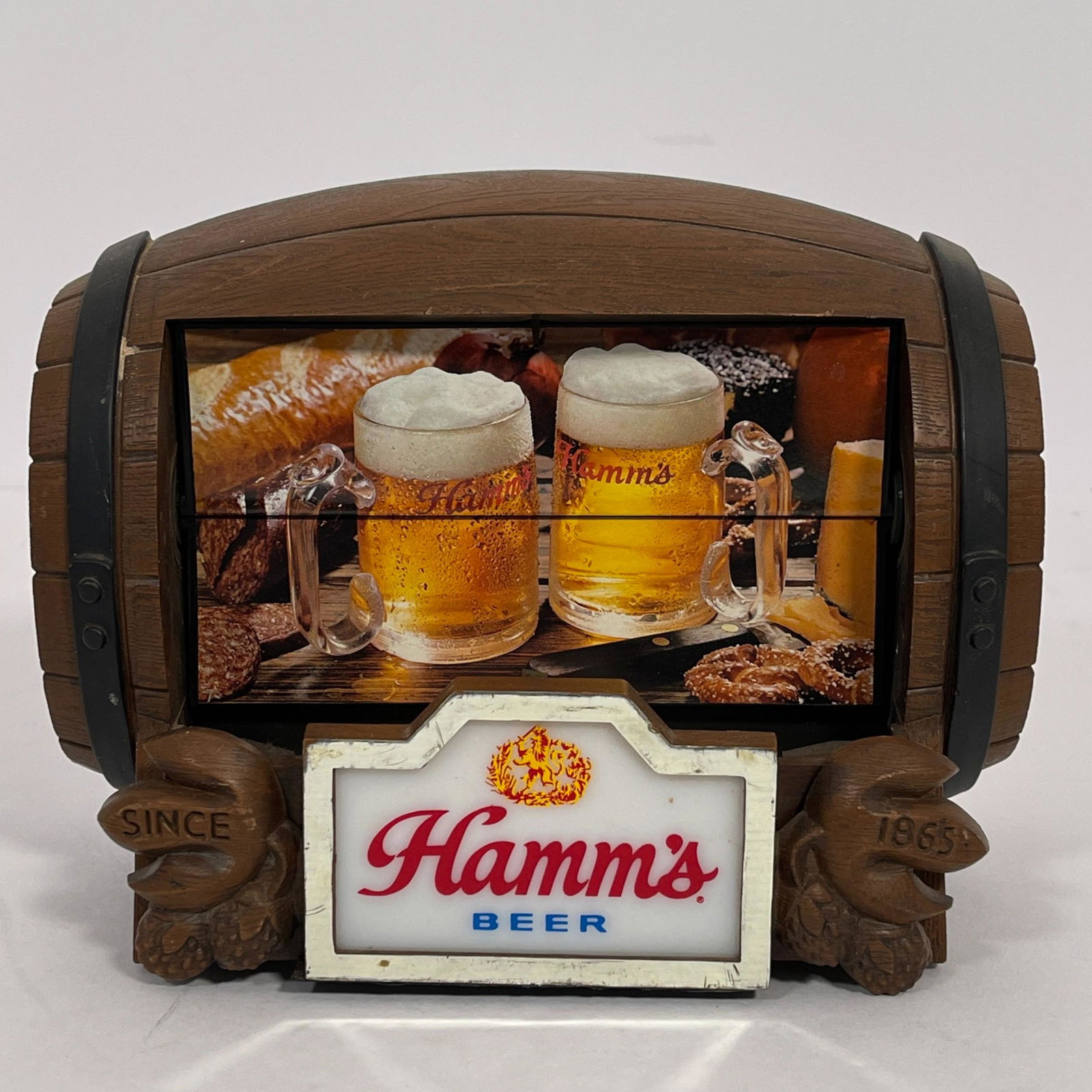 Hamm's Rotating Electric Beer Sign, Vintage electriclight up Hamm's Beer sign, in the style of a (1 of 3)