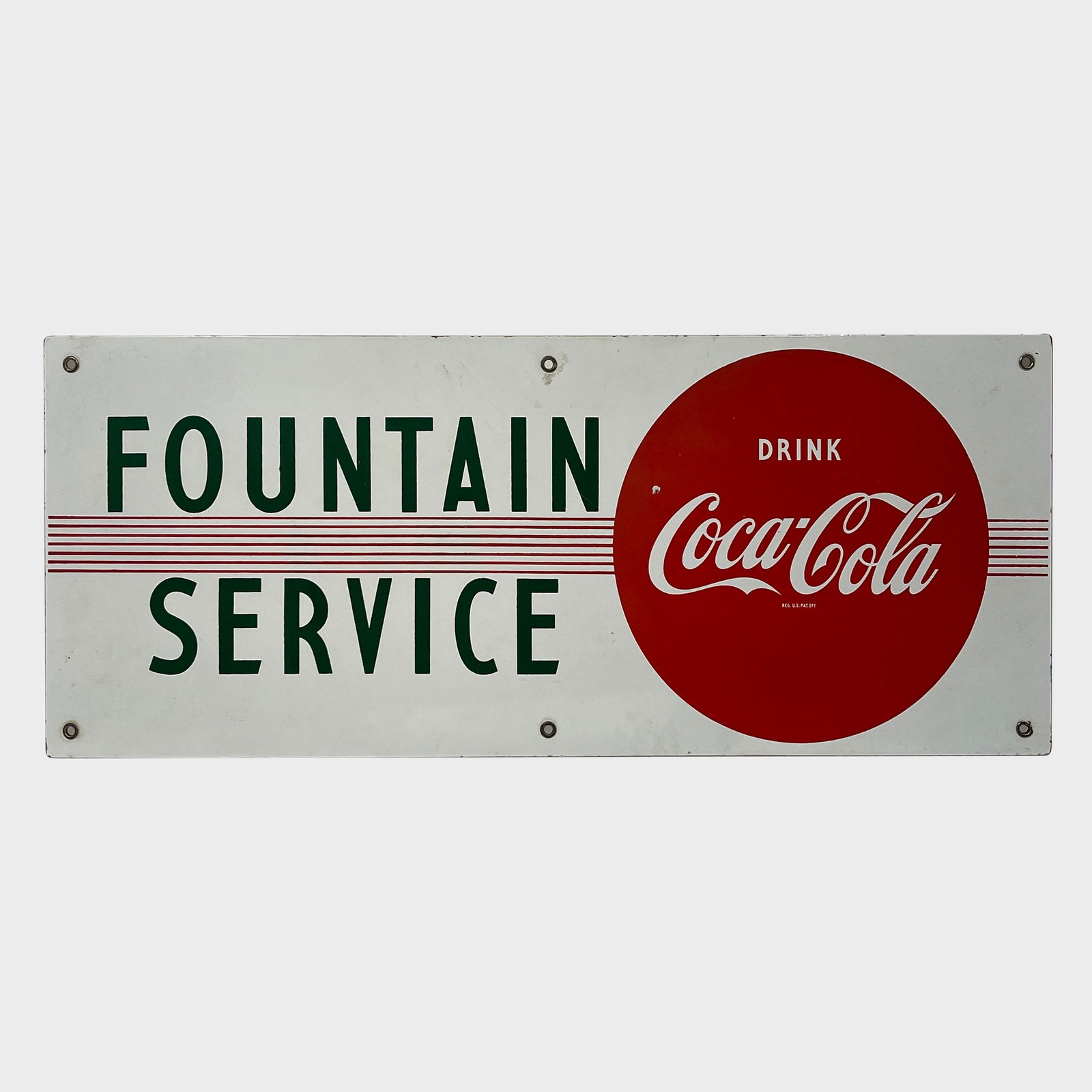 Coca Cola Fountain Service Tin Sign (1 of 4)