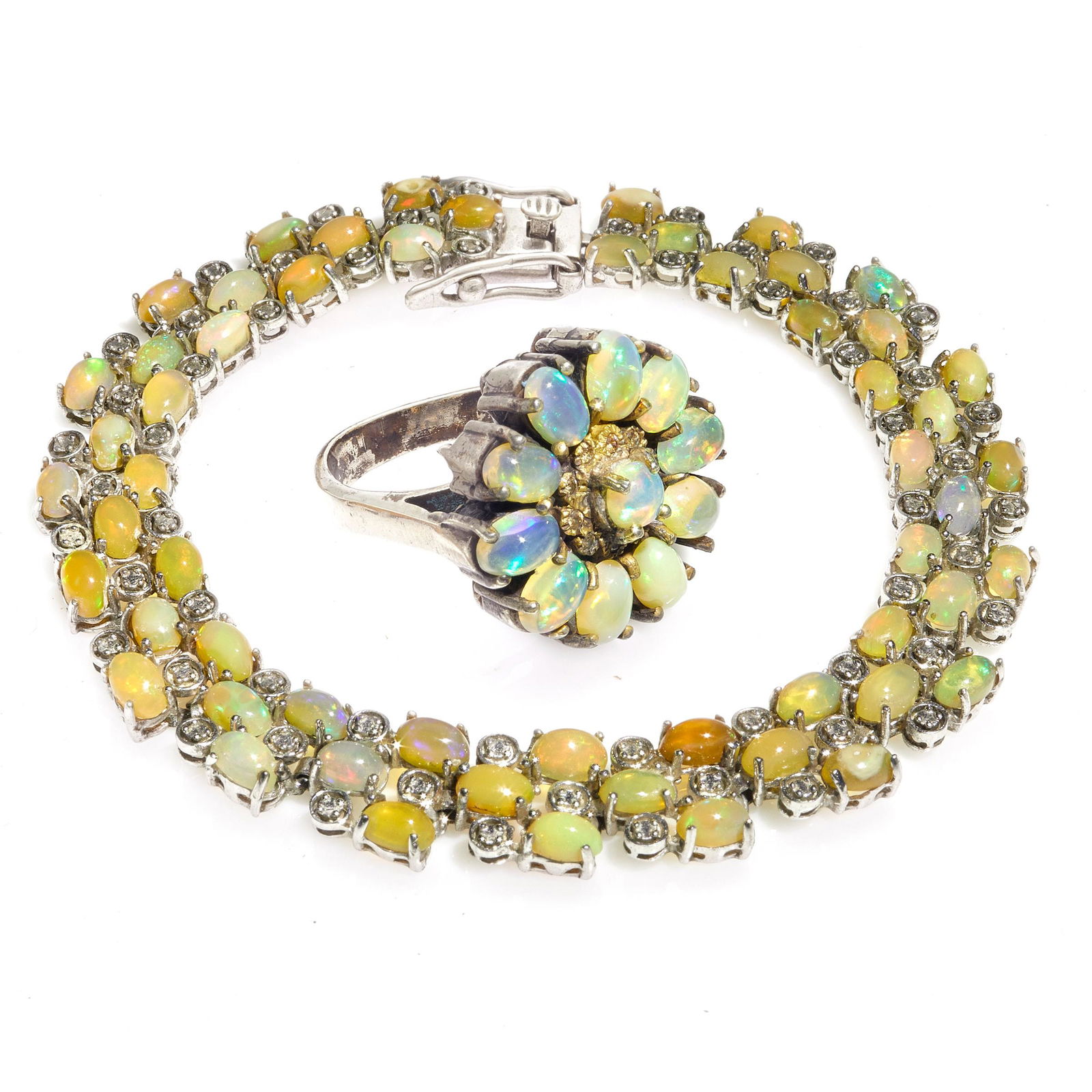 Opal, Sterling Silver Jewelry Suite (1 of 8)