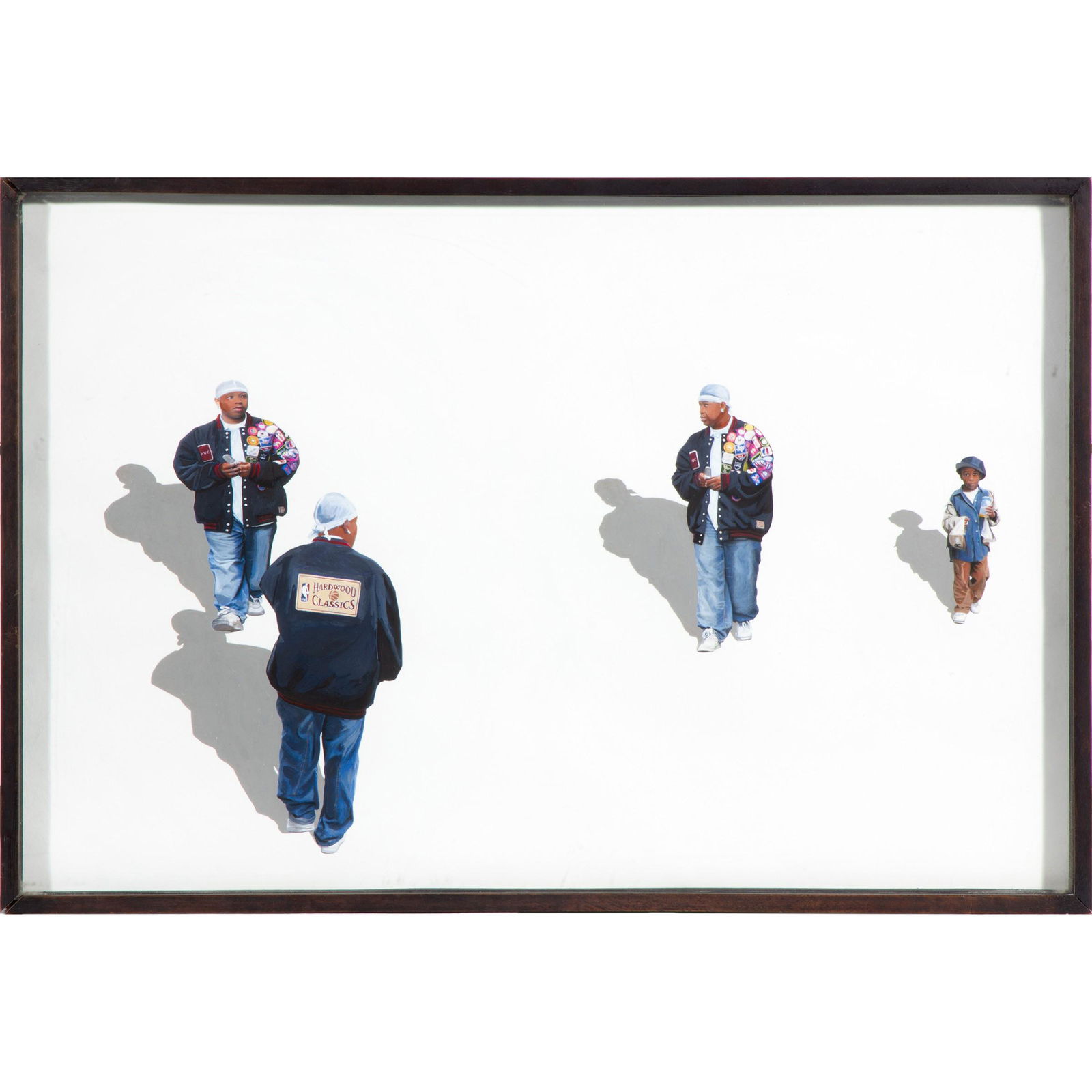 Carol K. Brown (b. 1945 American): 'Pedestrians 54027'2005Titled and signed verso17 1/2in. x 12in. (44cm. x 30cm.)Framed: 18in. x 13in. (46cm. x 33cm.)