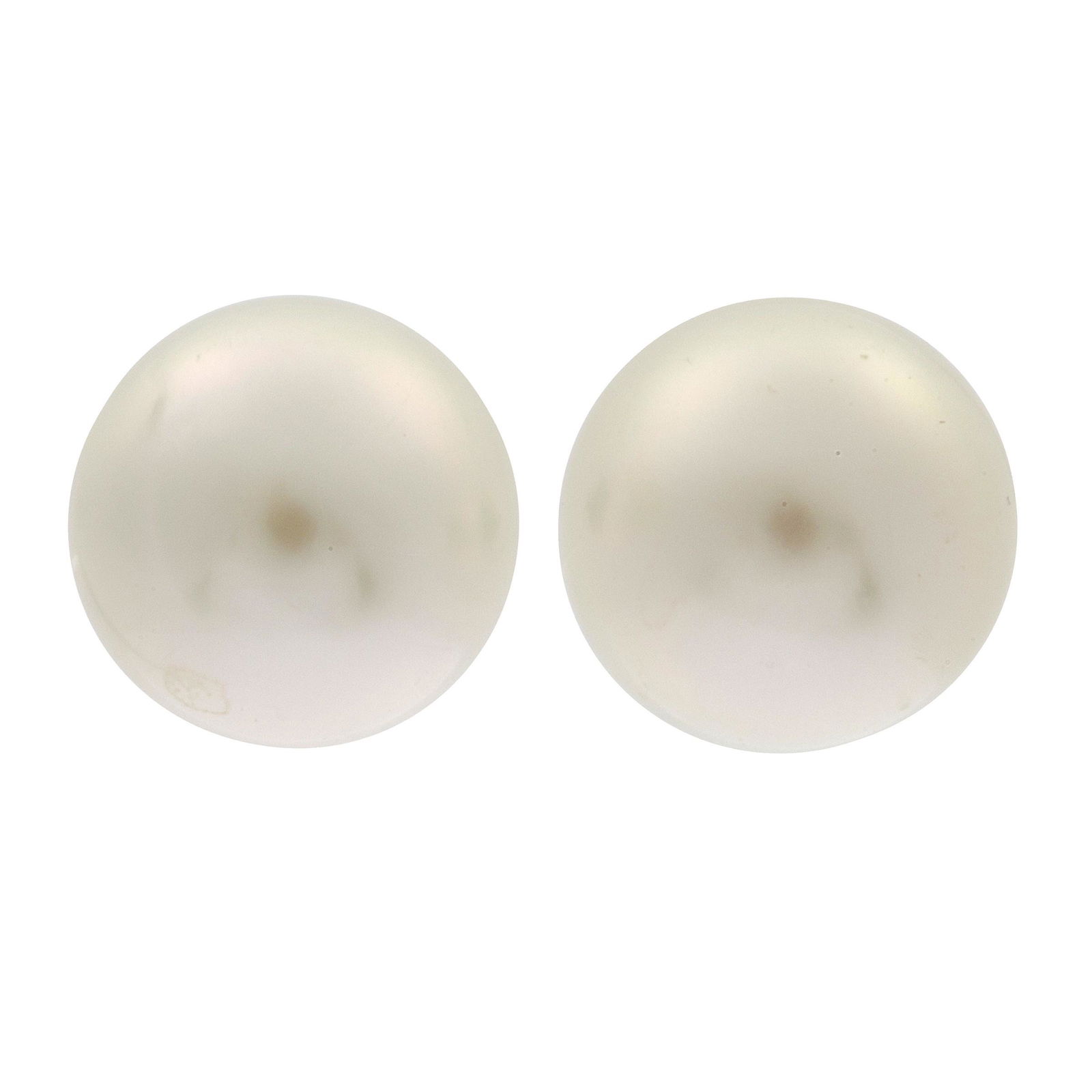 Pair of South Sea Cultured Pearl, 18k White Gold Earrings (1 of 2)