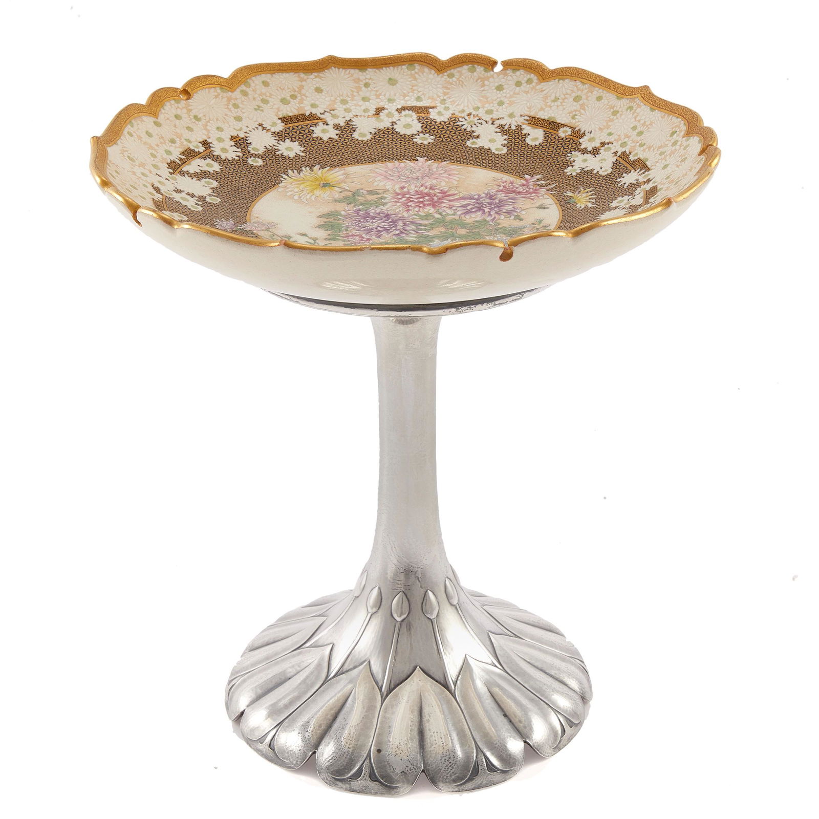 Shreve & Co. Sterling and Porcelain Compote (1 of 3)