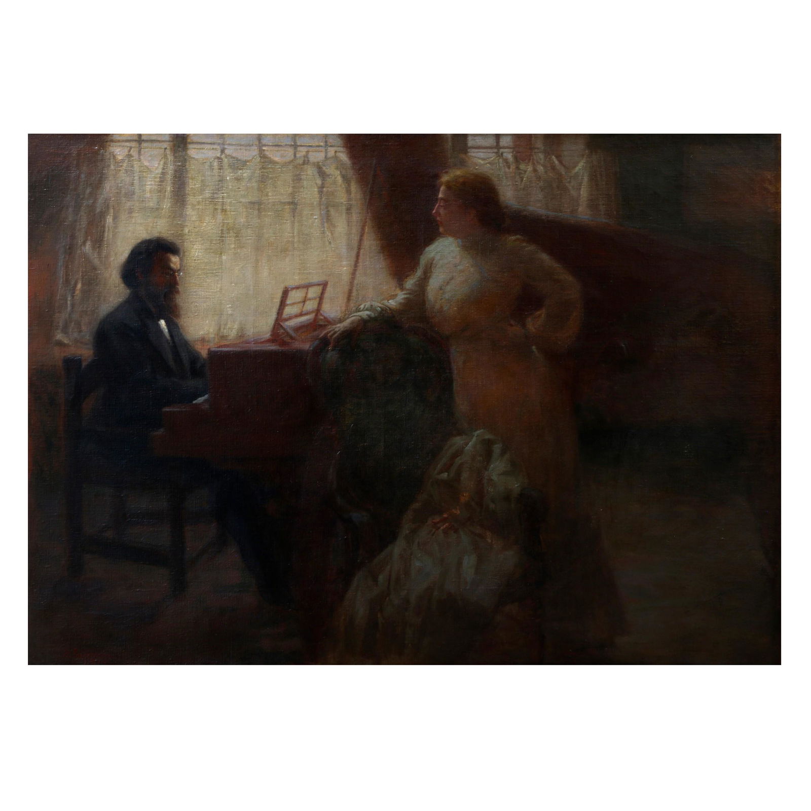 Thought to be John Willard Clawson, At the Piano, 1905 (1 of 6)