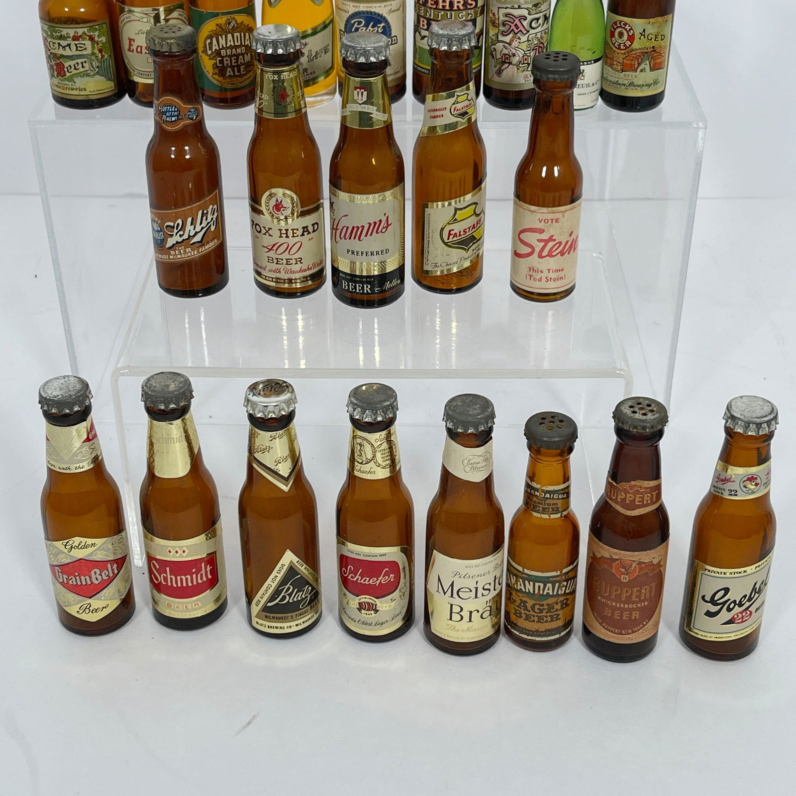 Group Of Sixty Four Miniature Alcohol Bottles And Cans