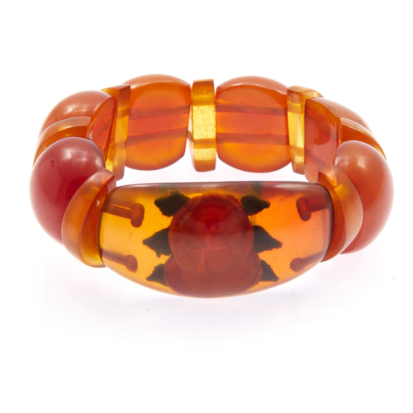 Reverse Carved Bakelite Bracelet (1 of 1)