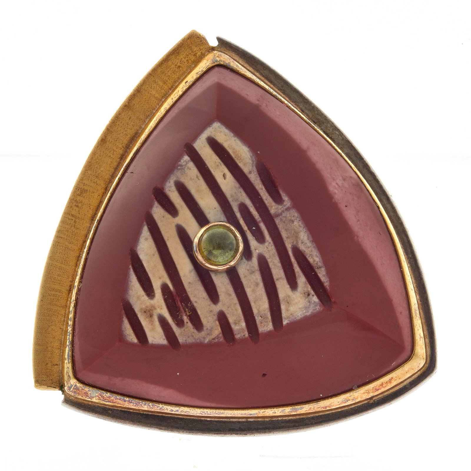 Michael Boyd Agate, Tourmaline, 22k, 14k, Silver Studio Ring (1 of 2)