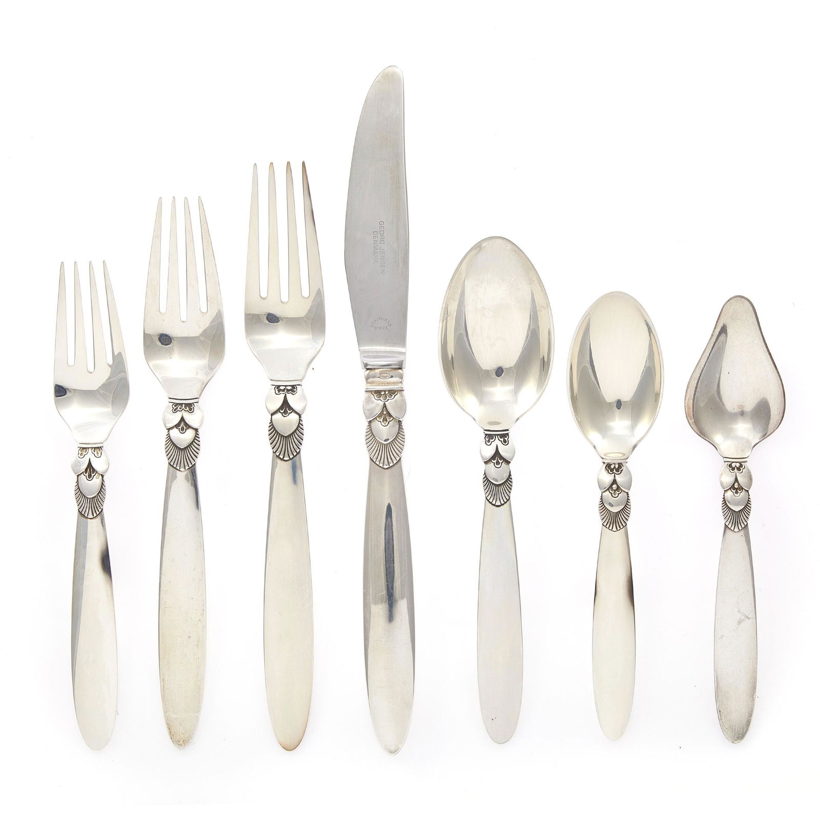 Georg Jensen Sterling Flatware Cactus Pattern (1 of 2)